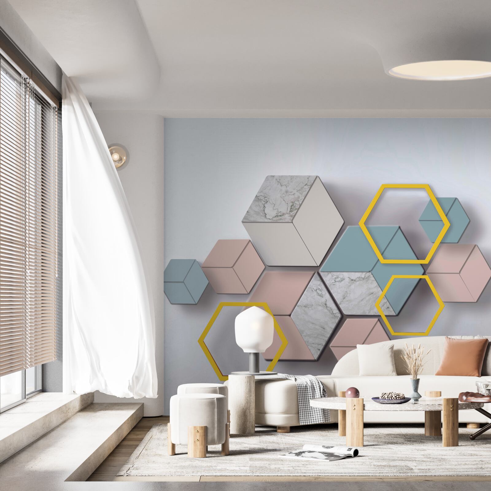 Fototapet compoziție de dreptunghiuri multicolore