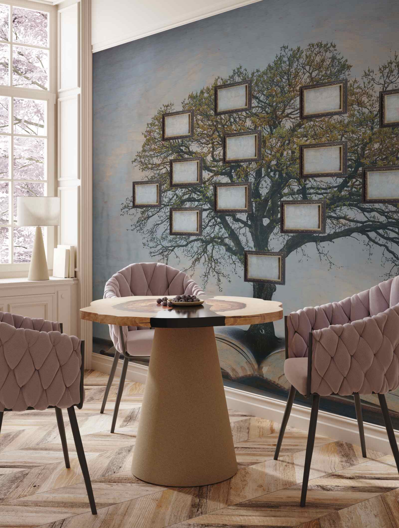 Fototapet arbore genealogic fără imagini