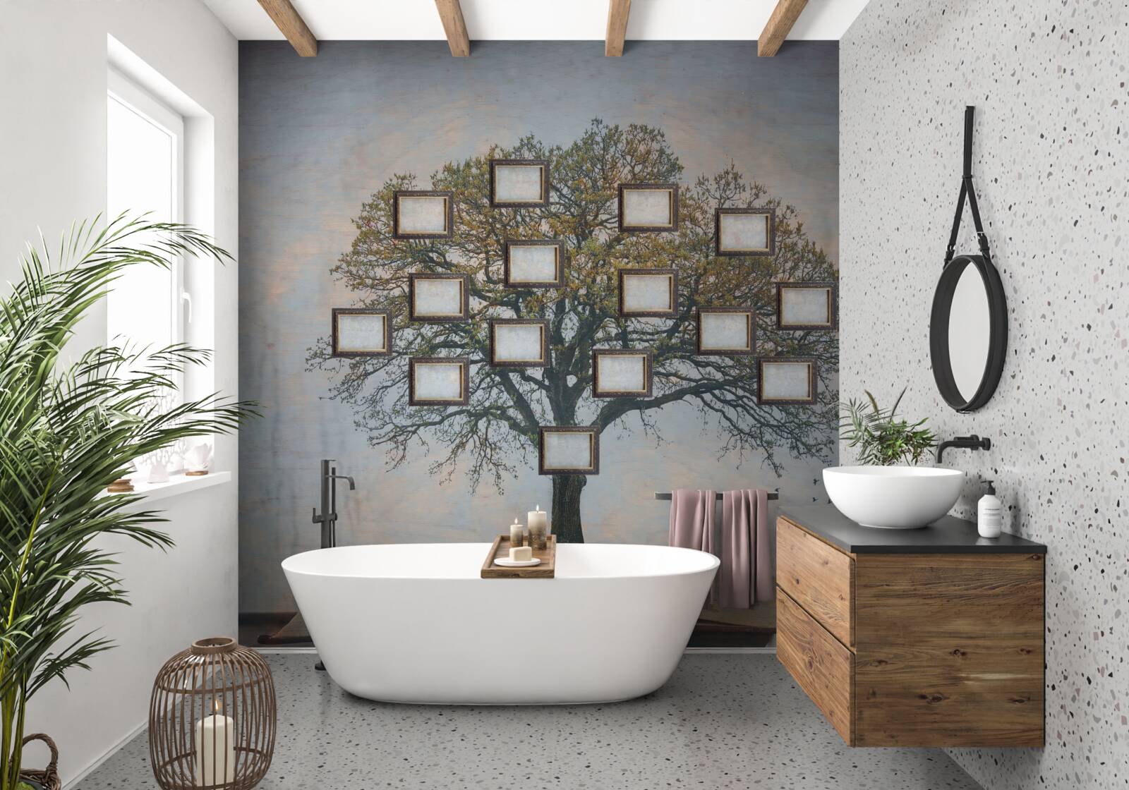 Fototapet arbore genealogic fără imagini