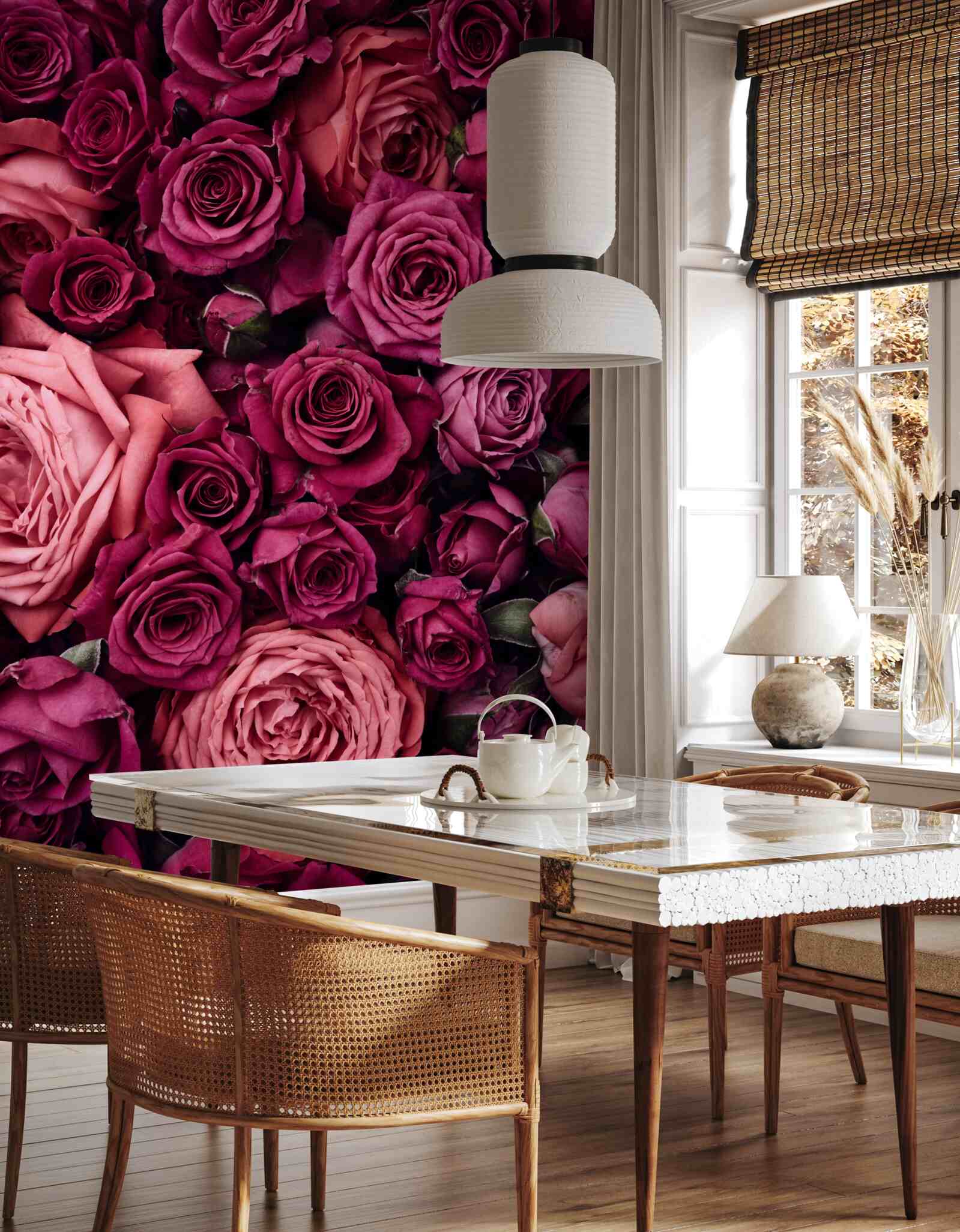 Fototapet trandafiri frumoși de aproape