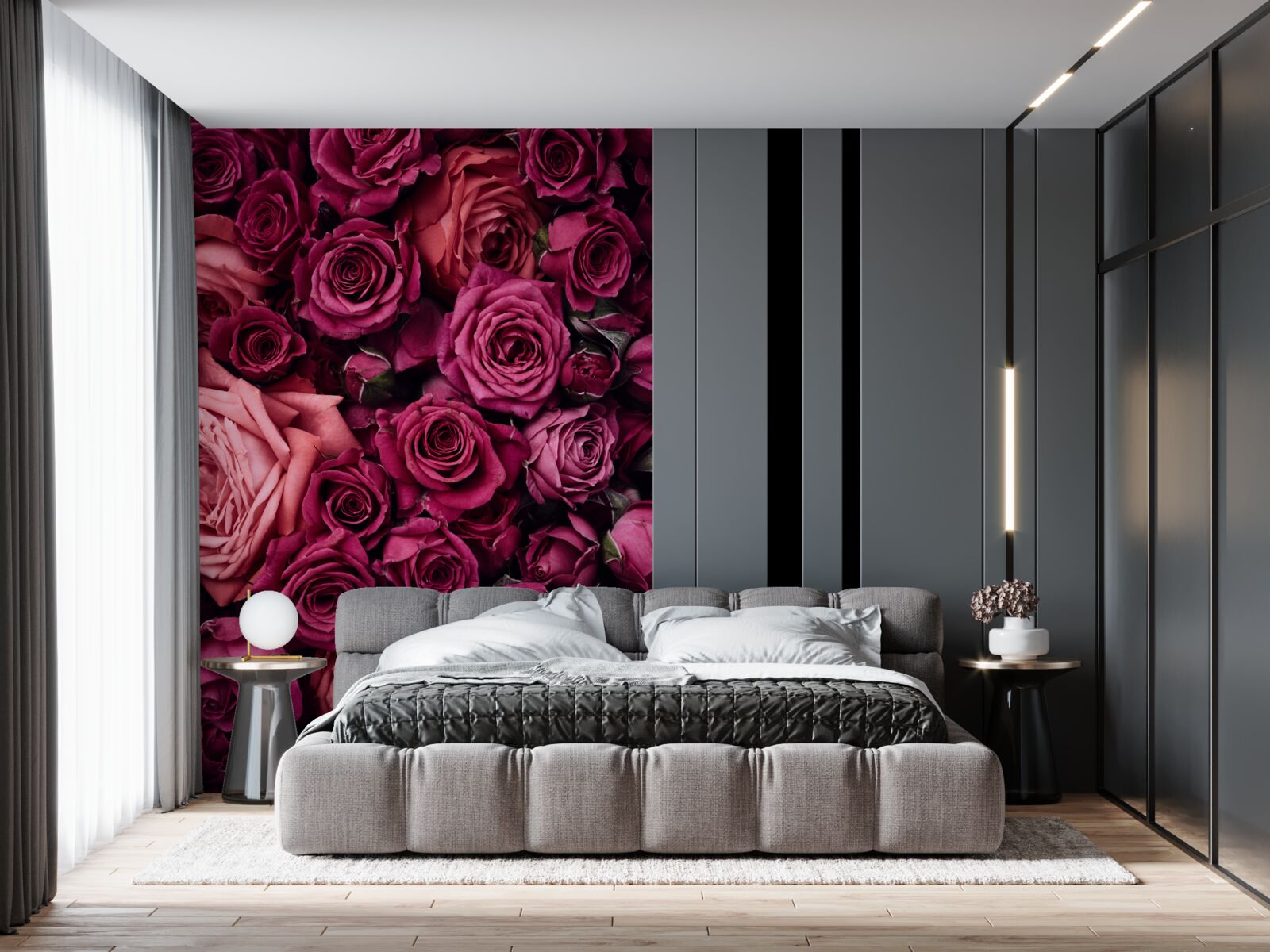 Fototapet trandafiri frumoși de aproape