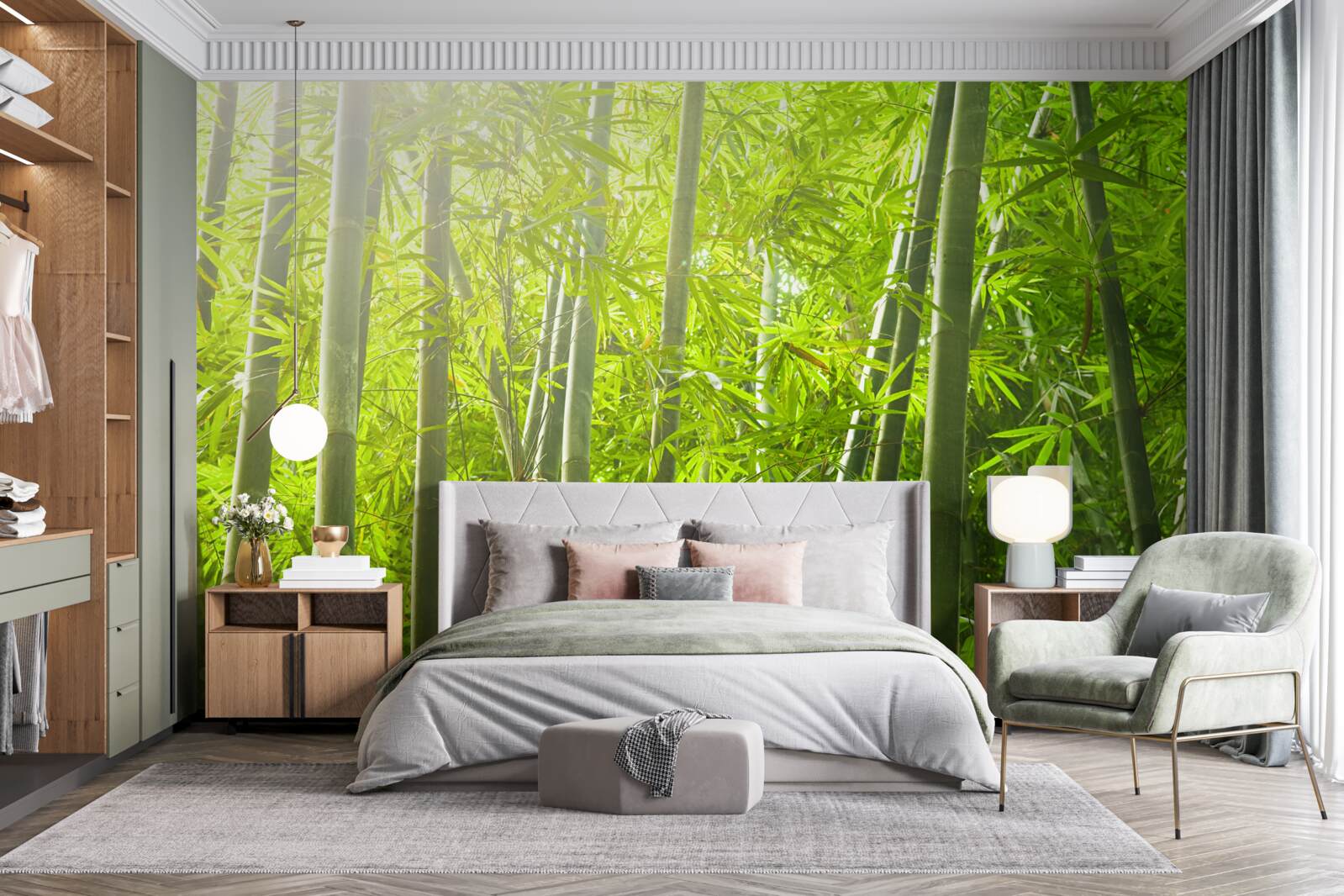 Fototapet tufișuri dense de bambus