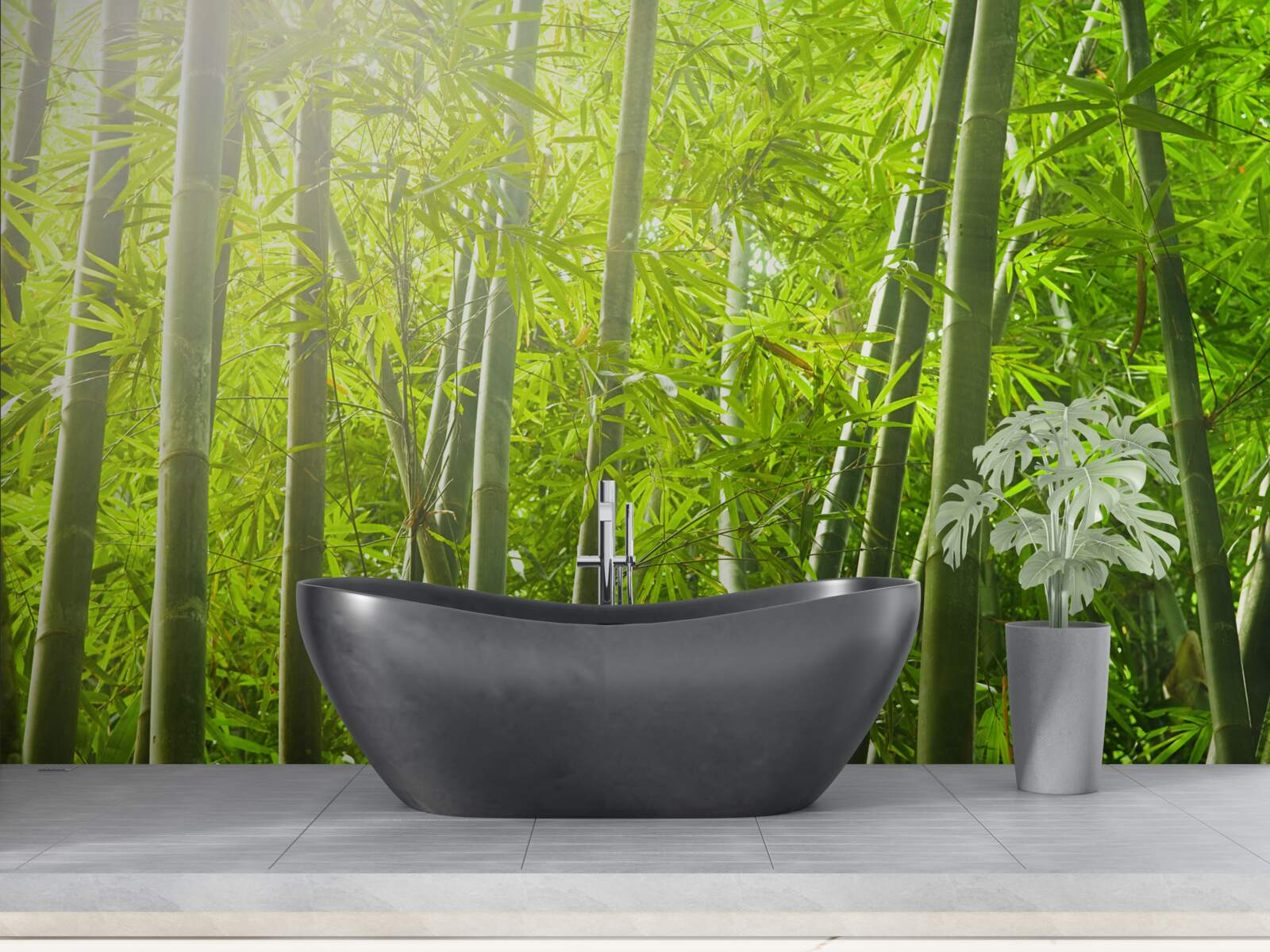 Fototapet tufișuri dense de bambus
