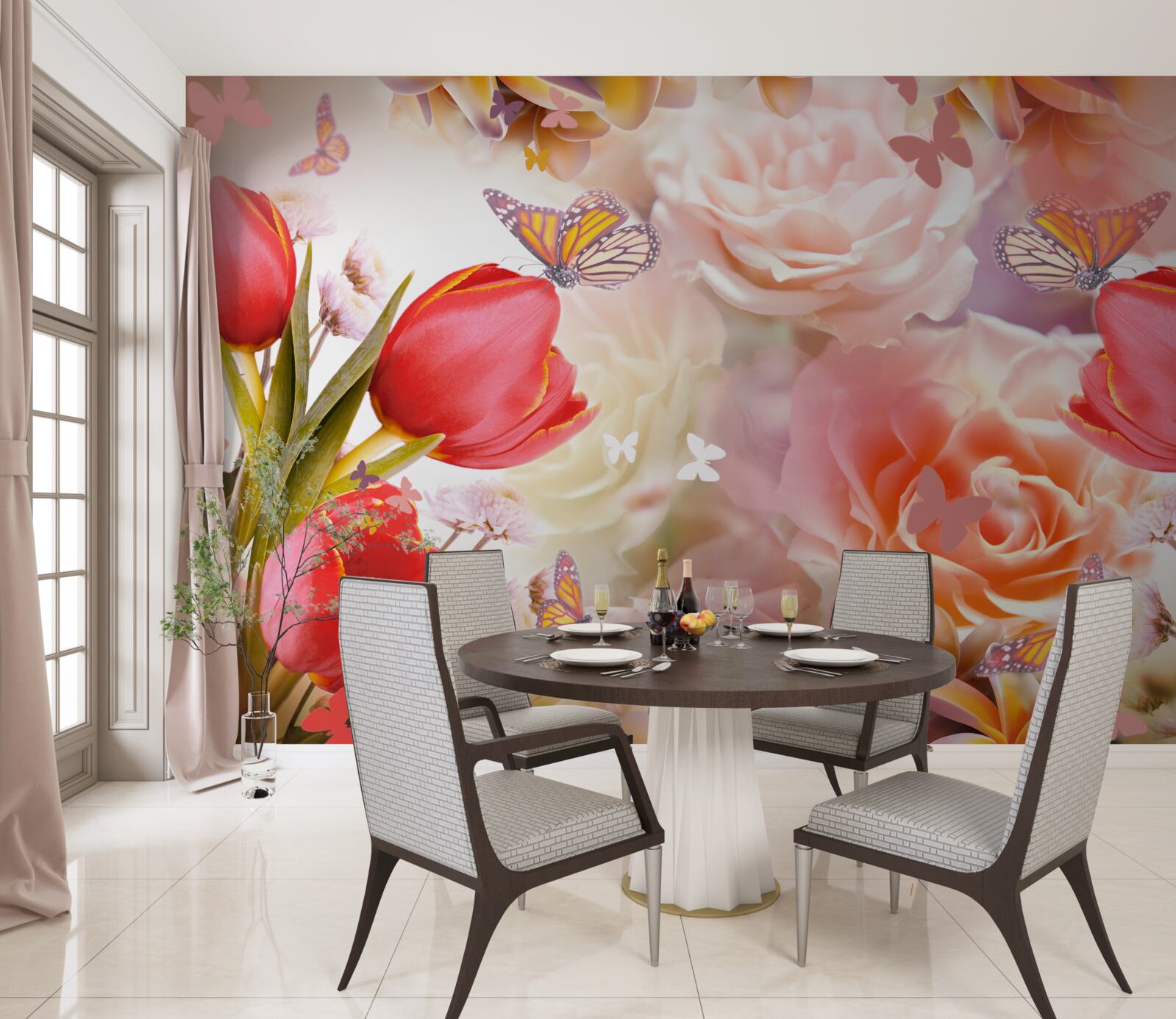 Fototapet model floral rafinat