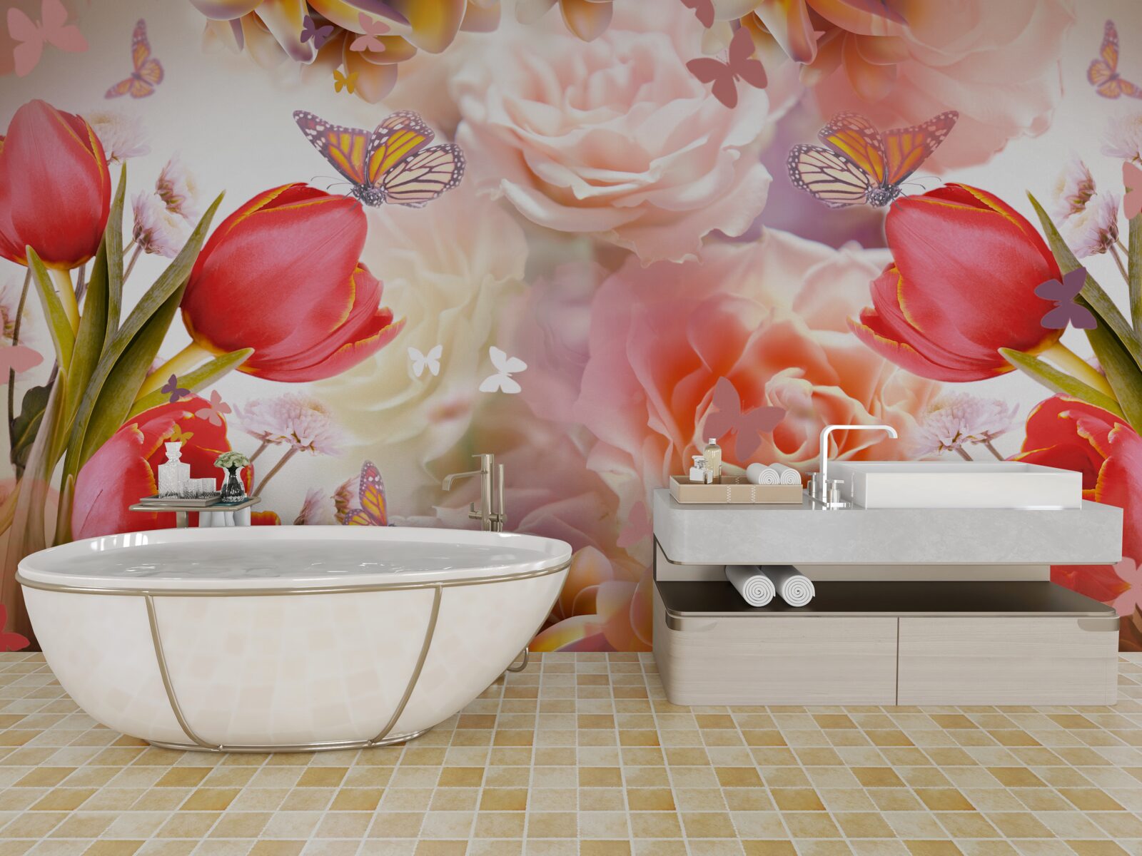 Fototapet model floral rafinat