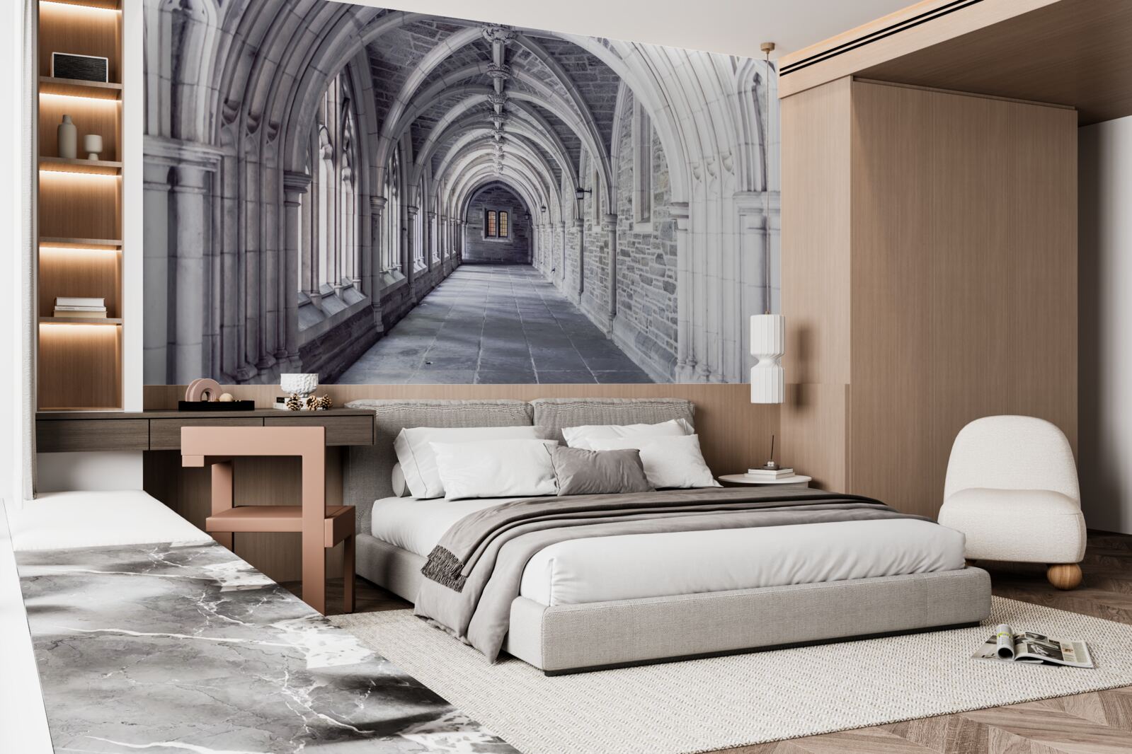 Fototapet elemente arhitecturale ale pasarelei