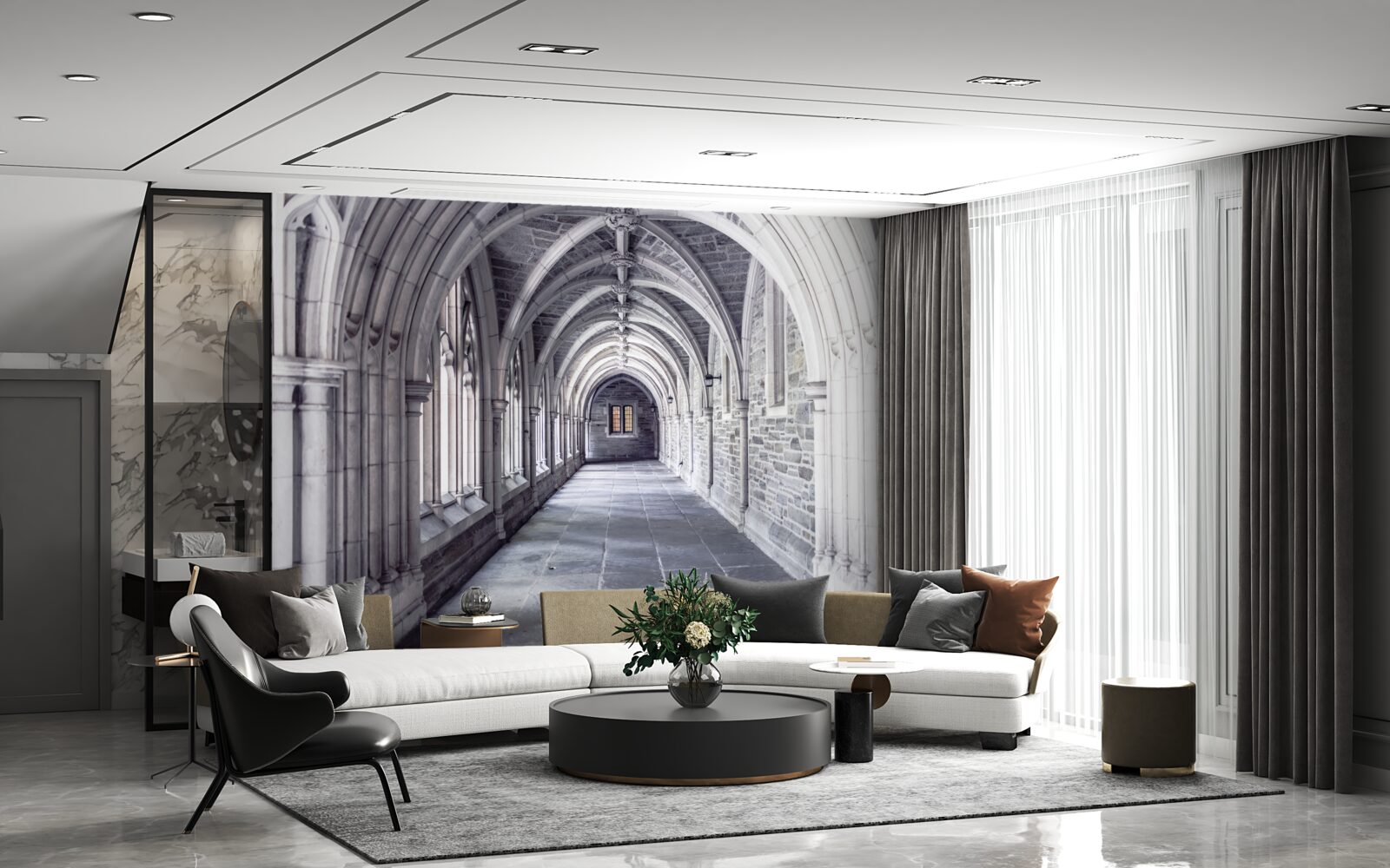 Fototapet elemente arhitecturale ale pasarelei