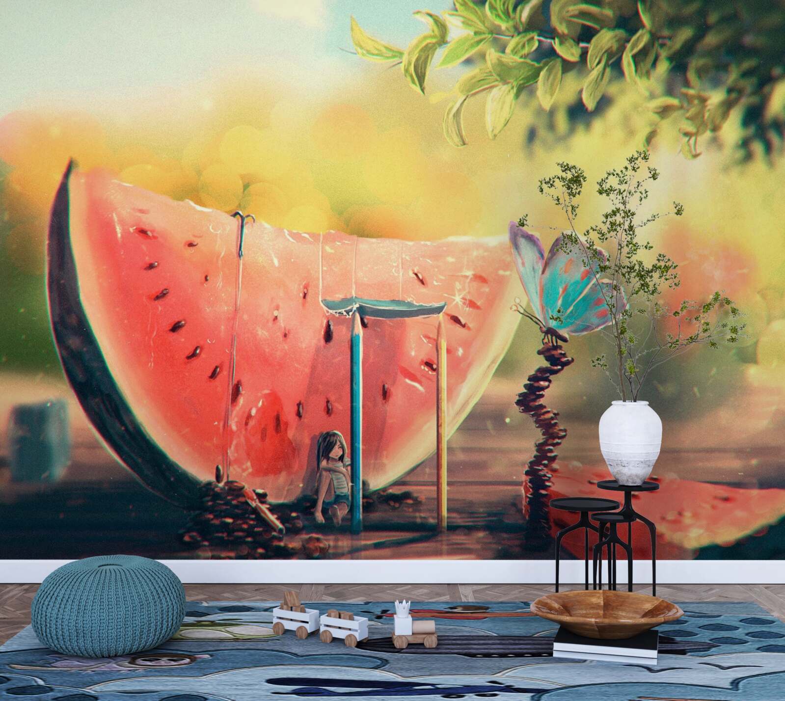 Fototapet o bucată mare de pepene dulce