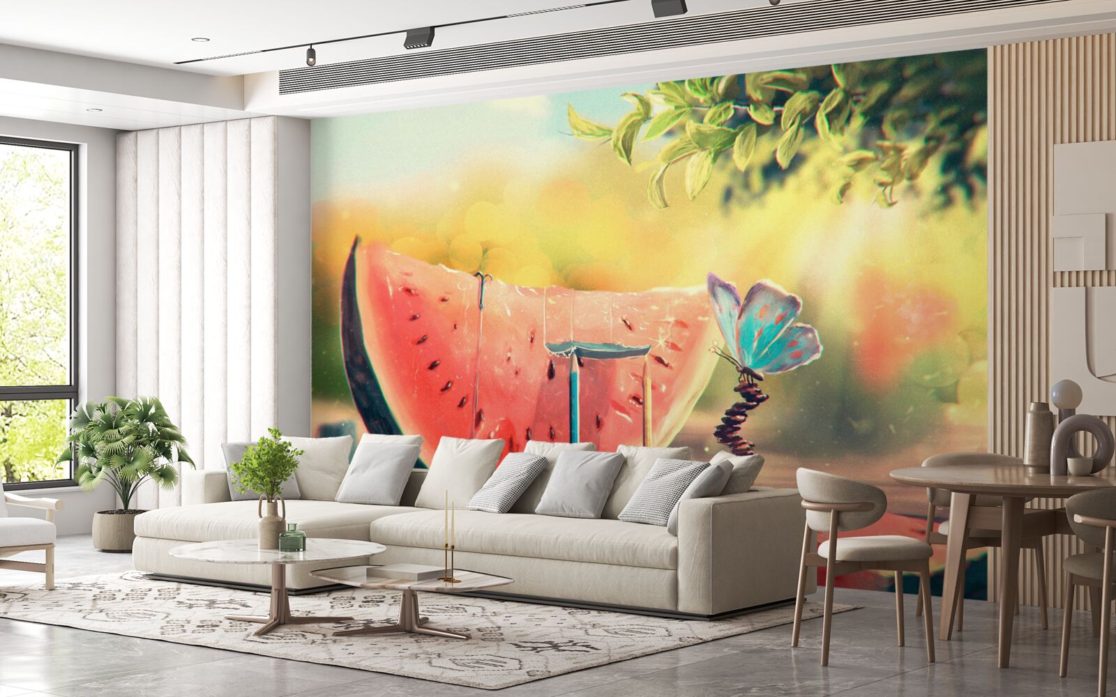 Fototapet o bucată mare de pepene dulce