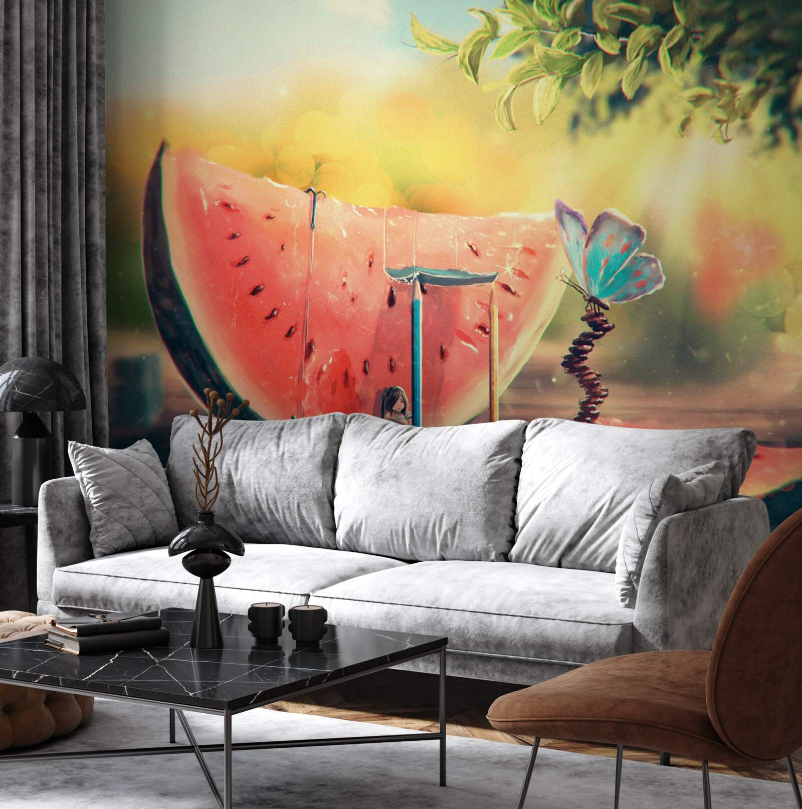 Fototapet o bucată mare de pepene dulce