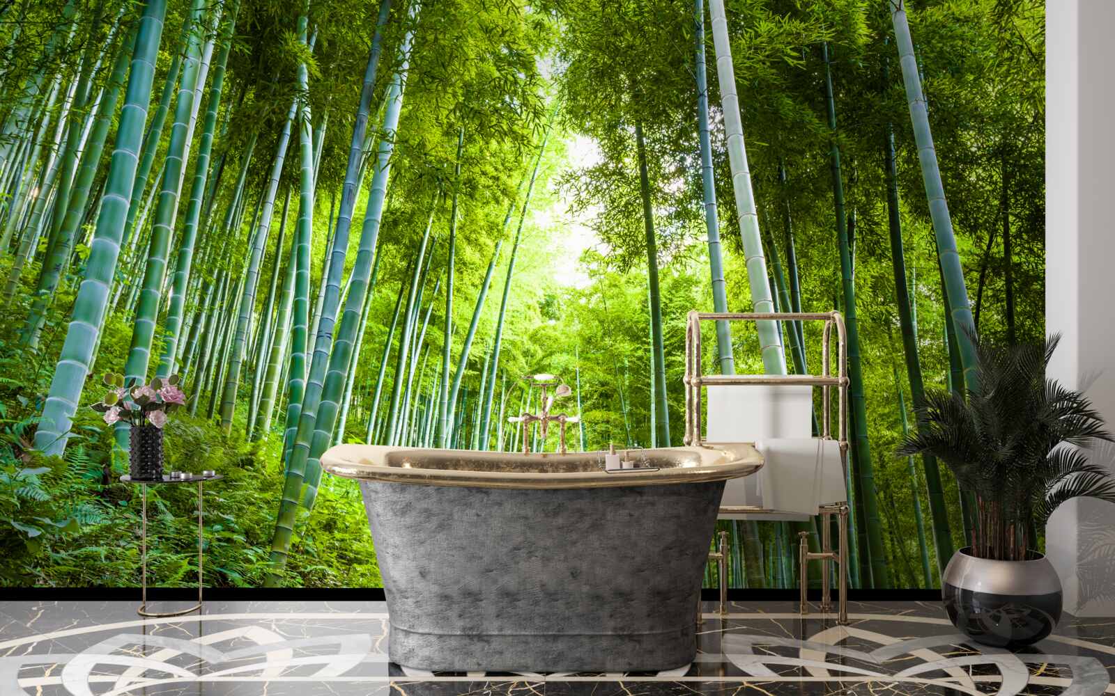 Fototapet frumoasă pădure luxuriantă de smarald