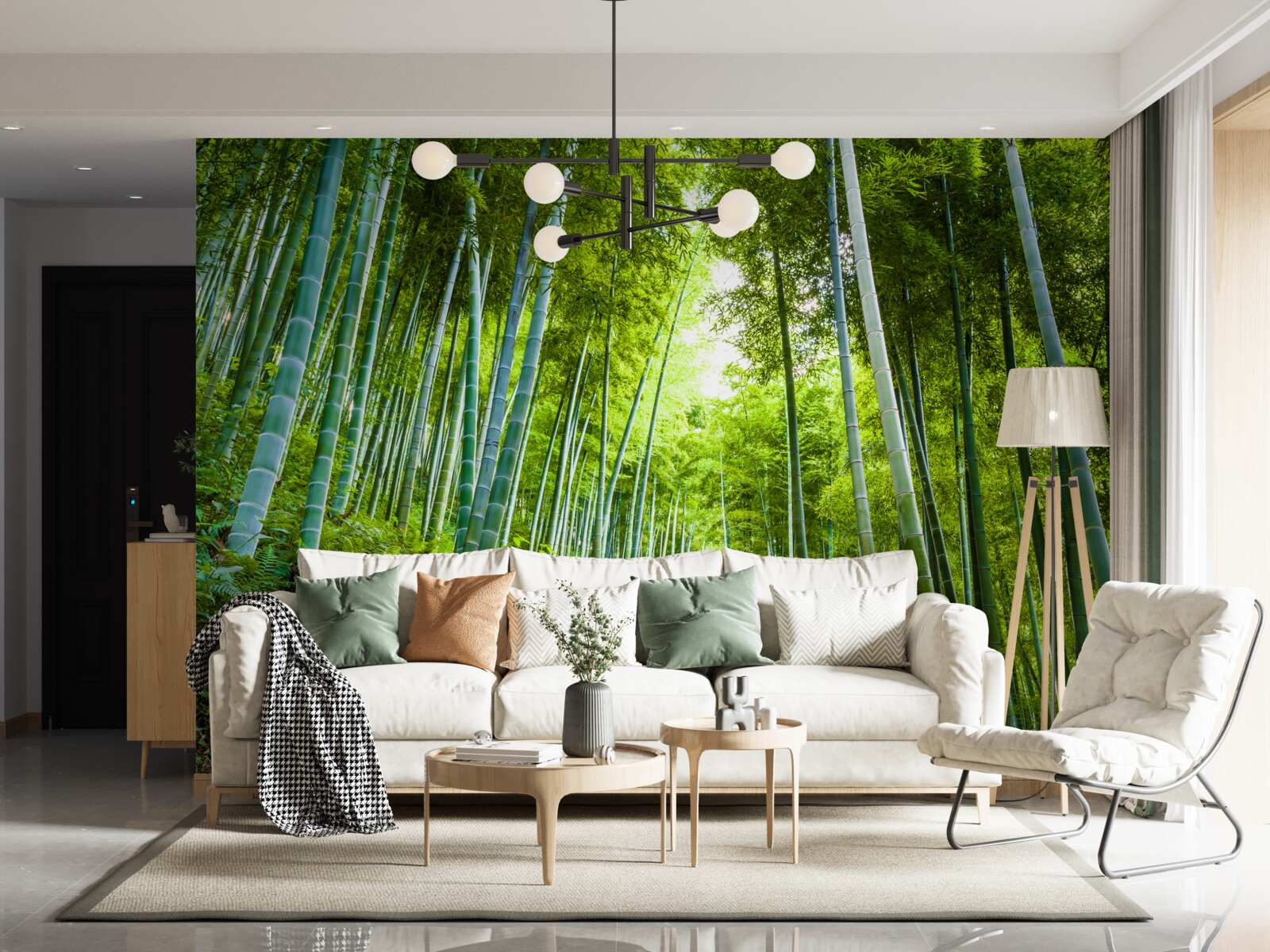 Fototapet frumoasă pădure luxuriantă de smarald