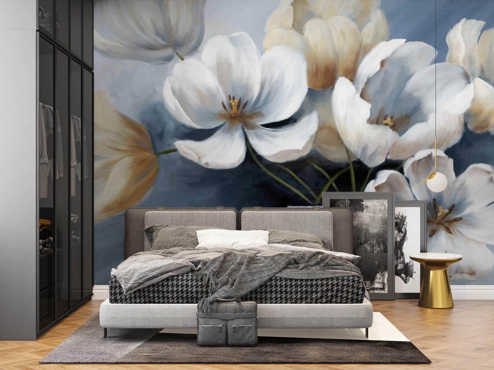 Fototapet pictura cu flori mari luminoase