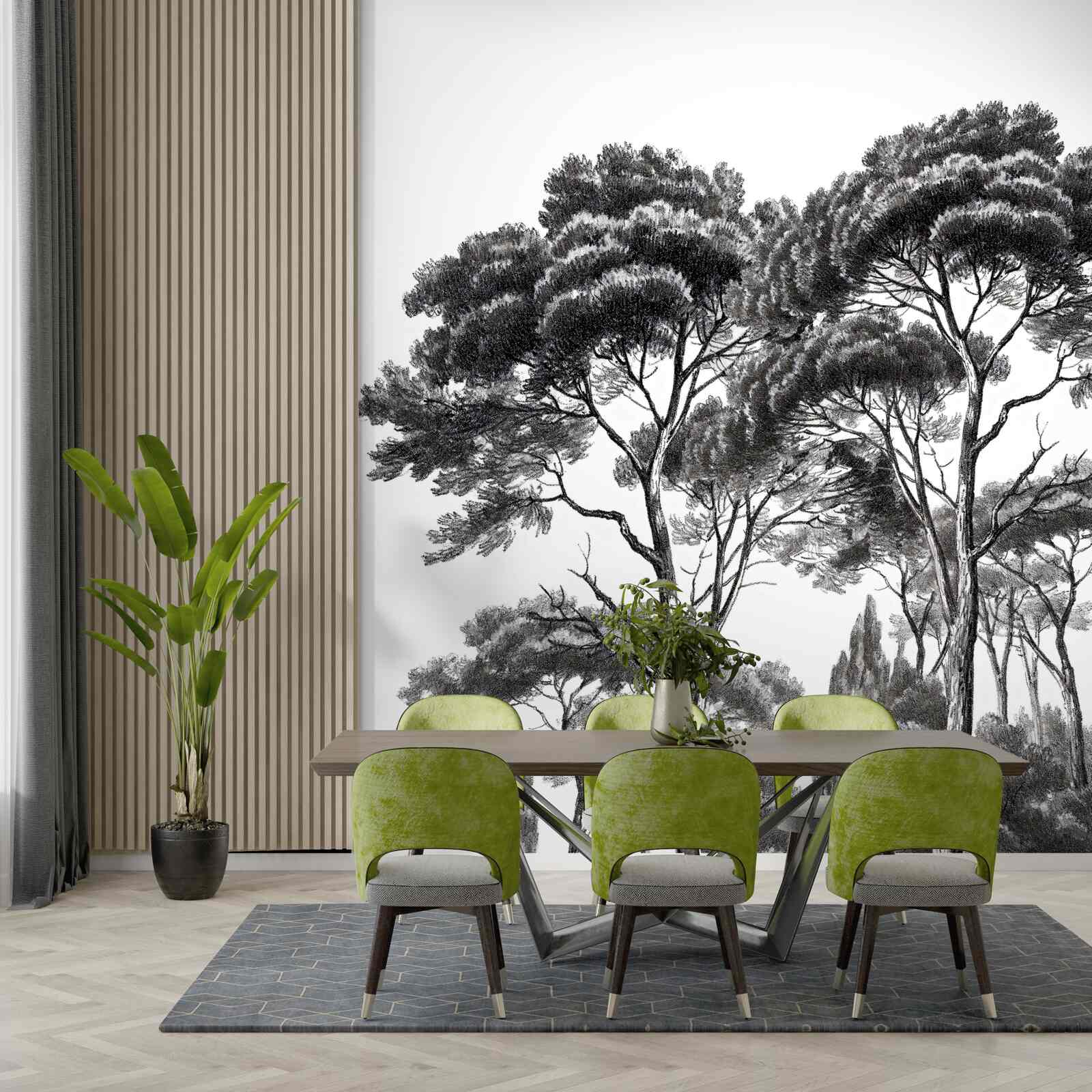 Fototapet pini din italia