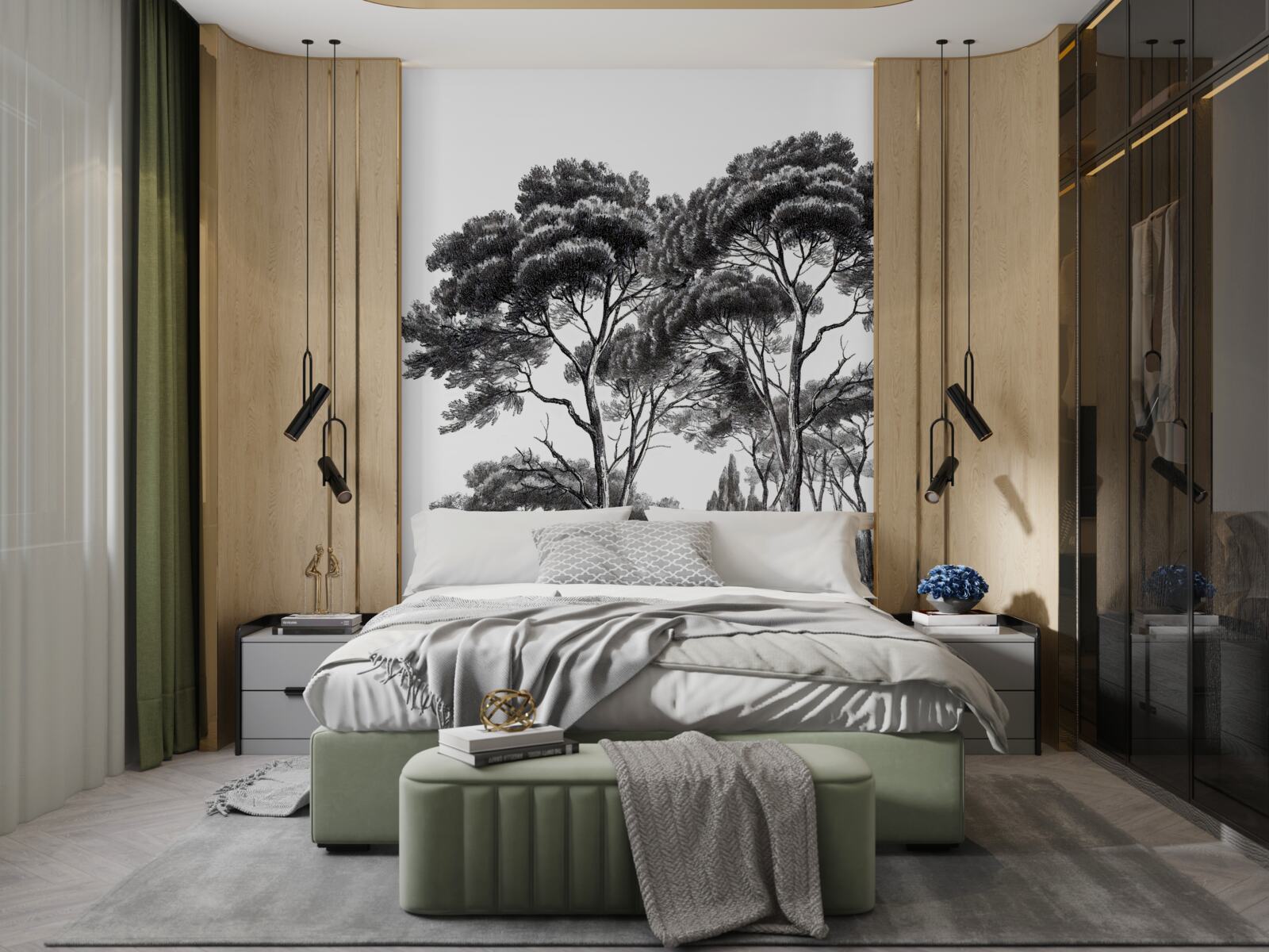 Fototapet pini din italia