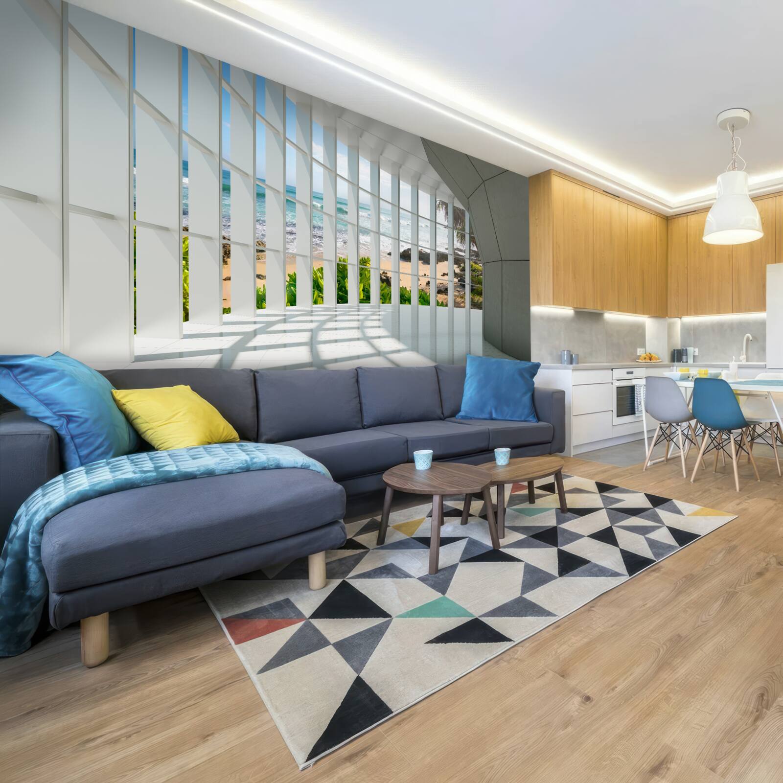 Fototapet hol spațios, luminos