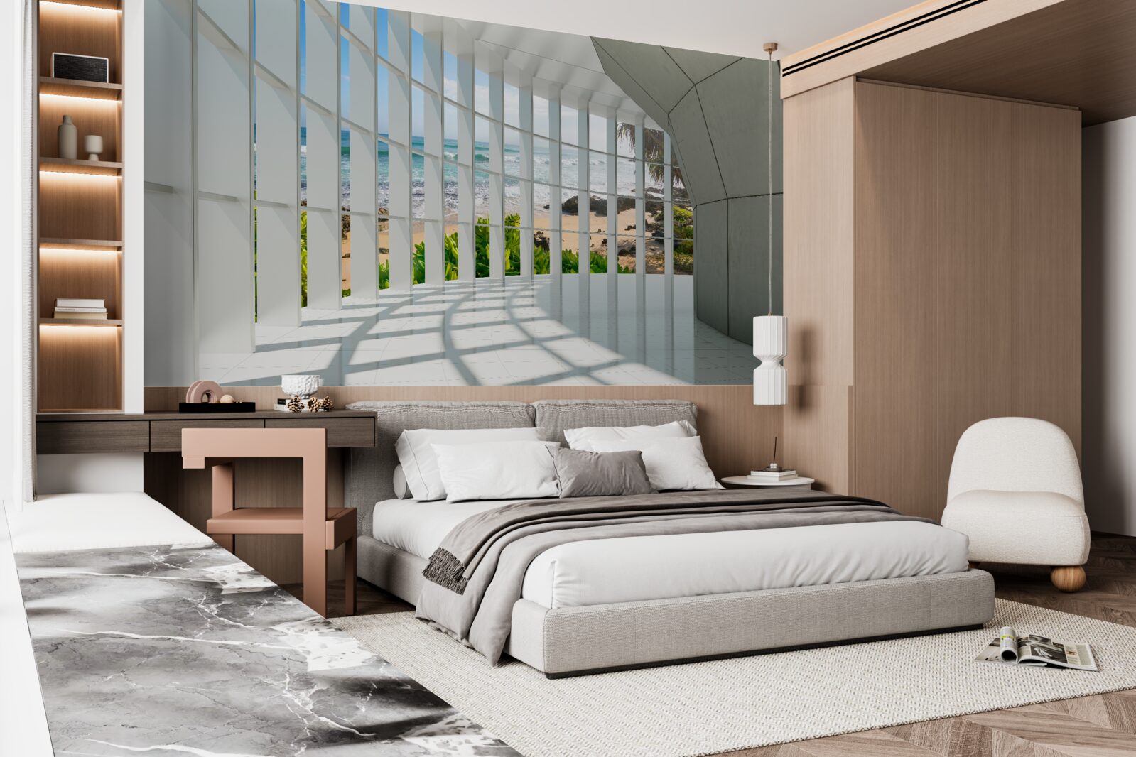 Fototapet hol spațios, luminos