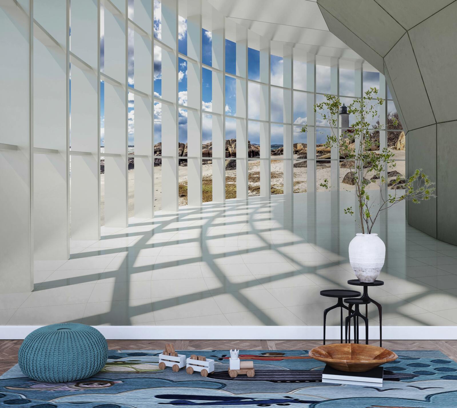 Fototapet soare în tunel