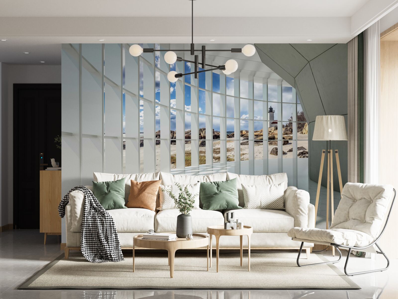 Fototapet soare în tunel