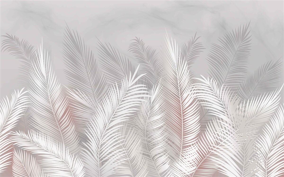 Fototapet frunze de palmier pe o suprafață luminoasă