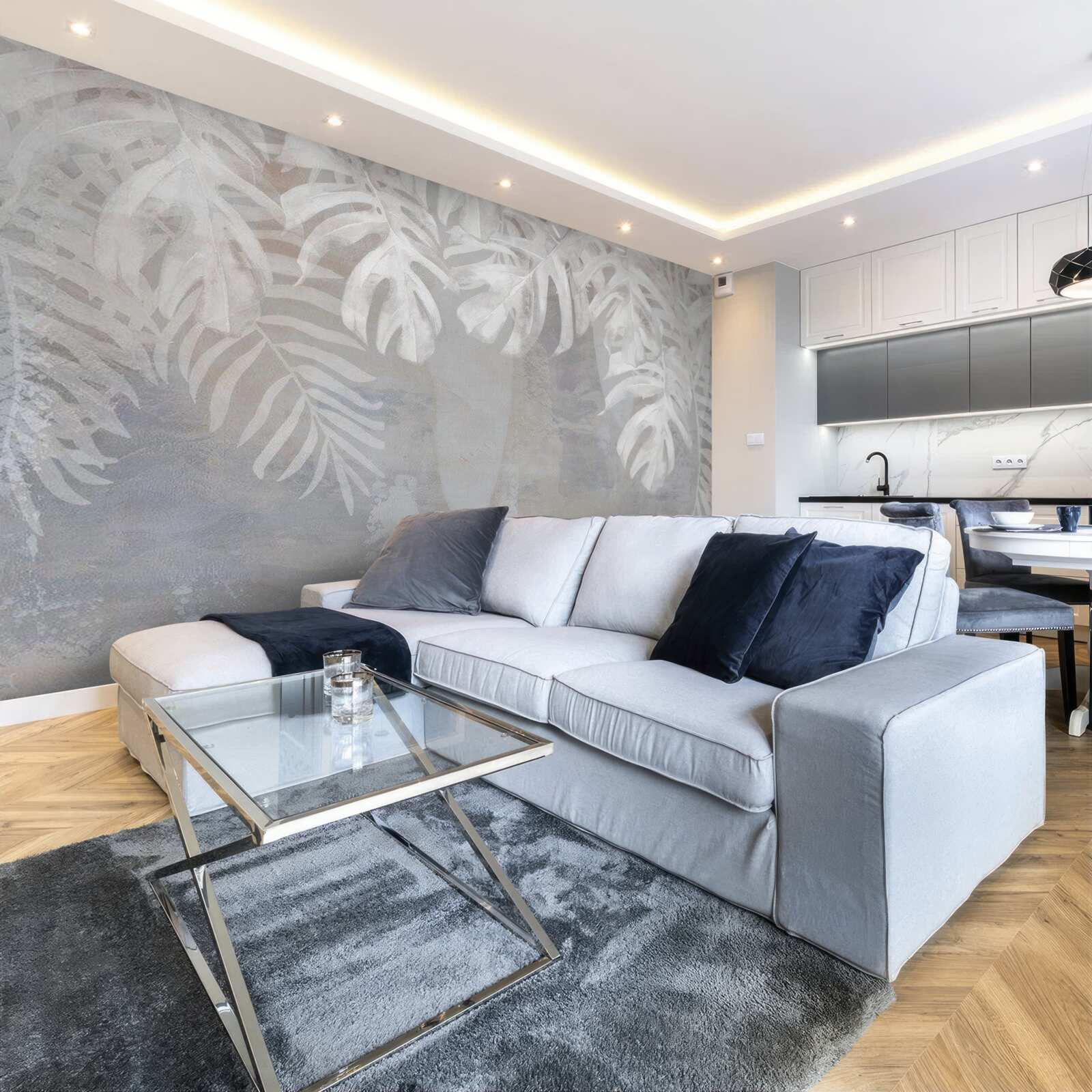 Fototapet frunze albe de palmier