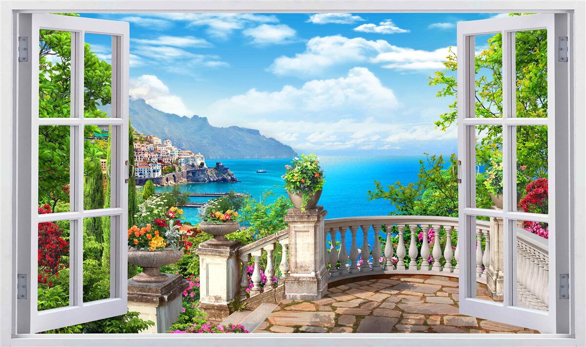 Fototapet apartament în pădure cu verandă