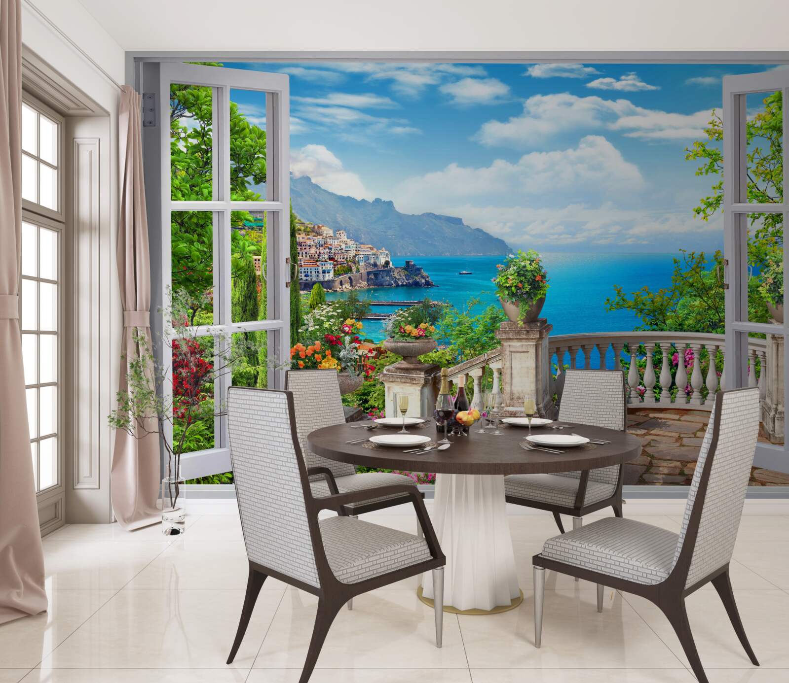 Fototapet apartament în pădure cu verandă