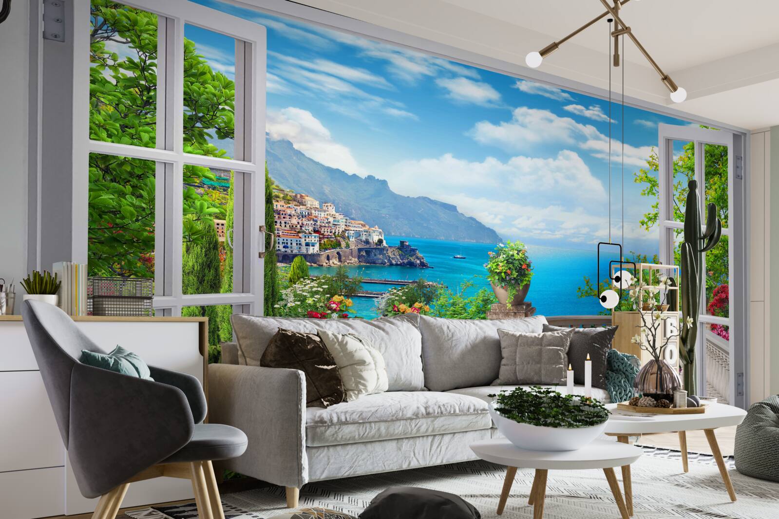 Fototapet apartament în pădure cu verandă