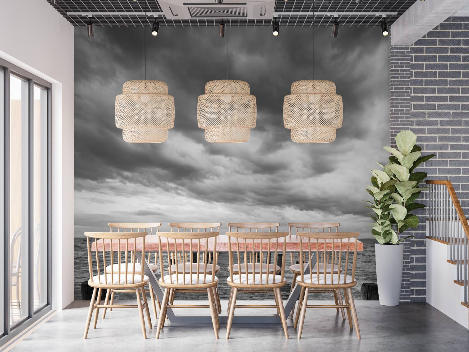 Fototapet pod plutitor care duce la mare