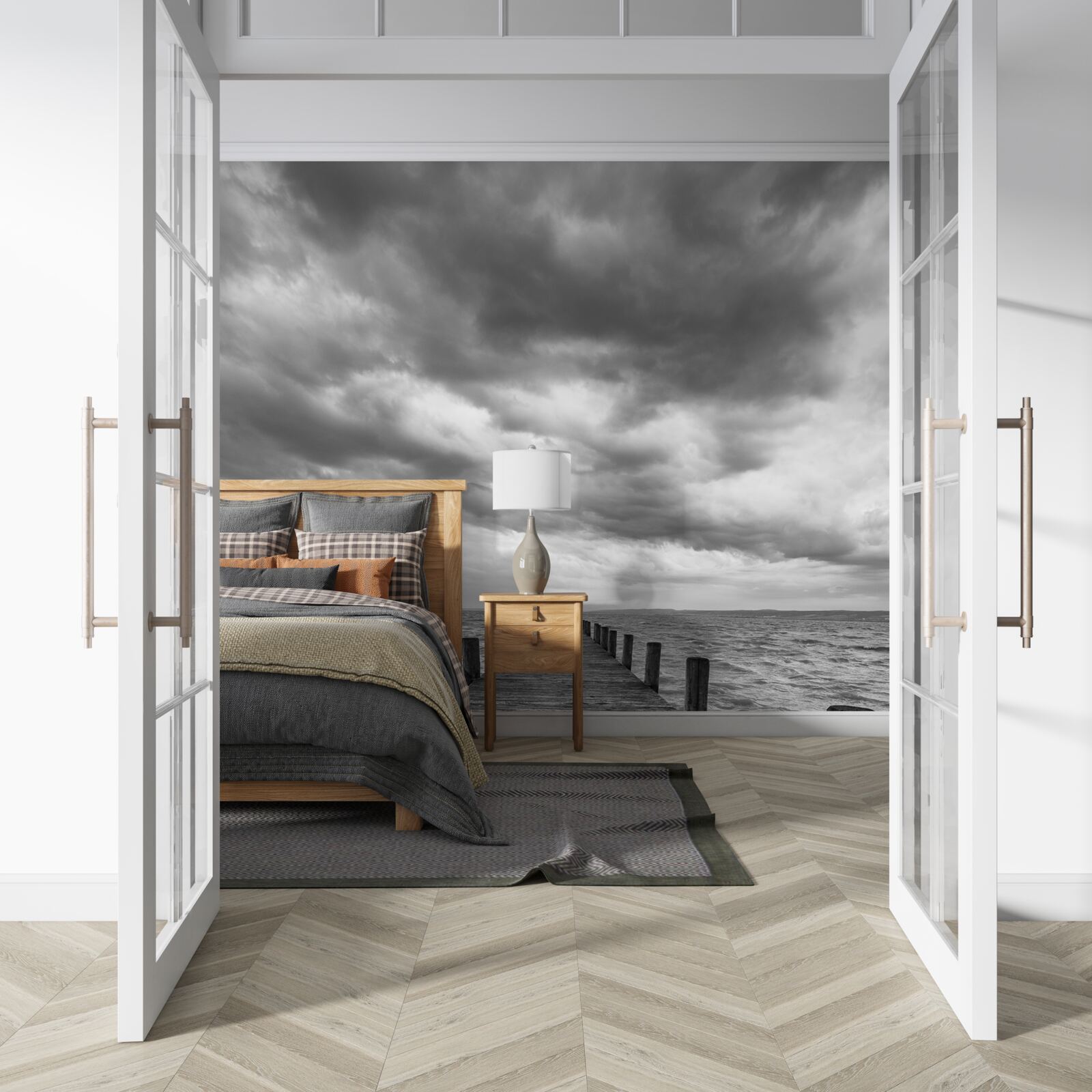 Fototapet pod plutitor care duce la mare