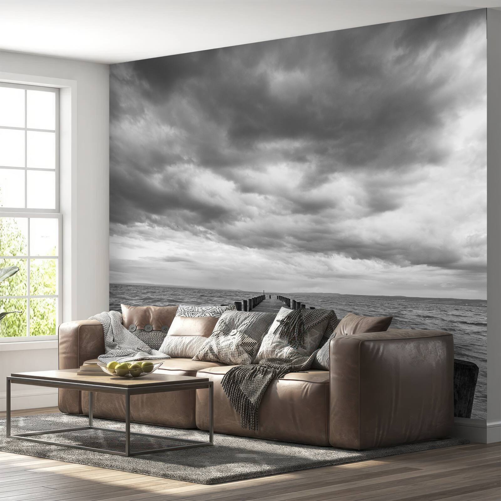 Fototapet pod plutitor care duce la mare