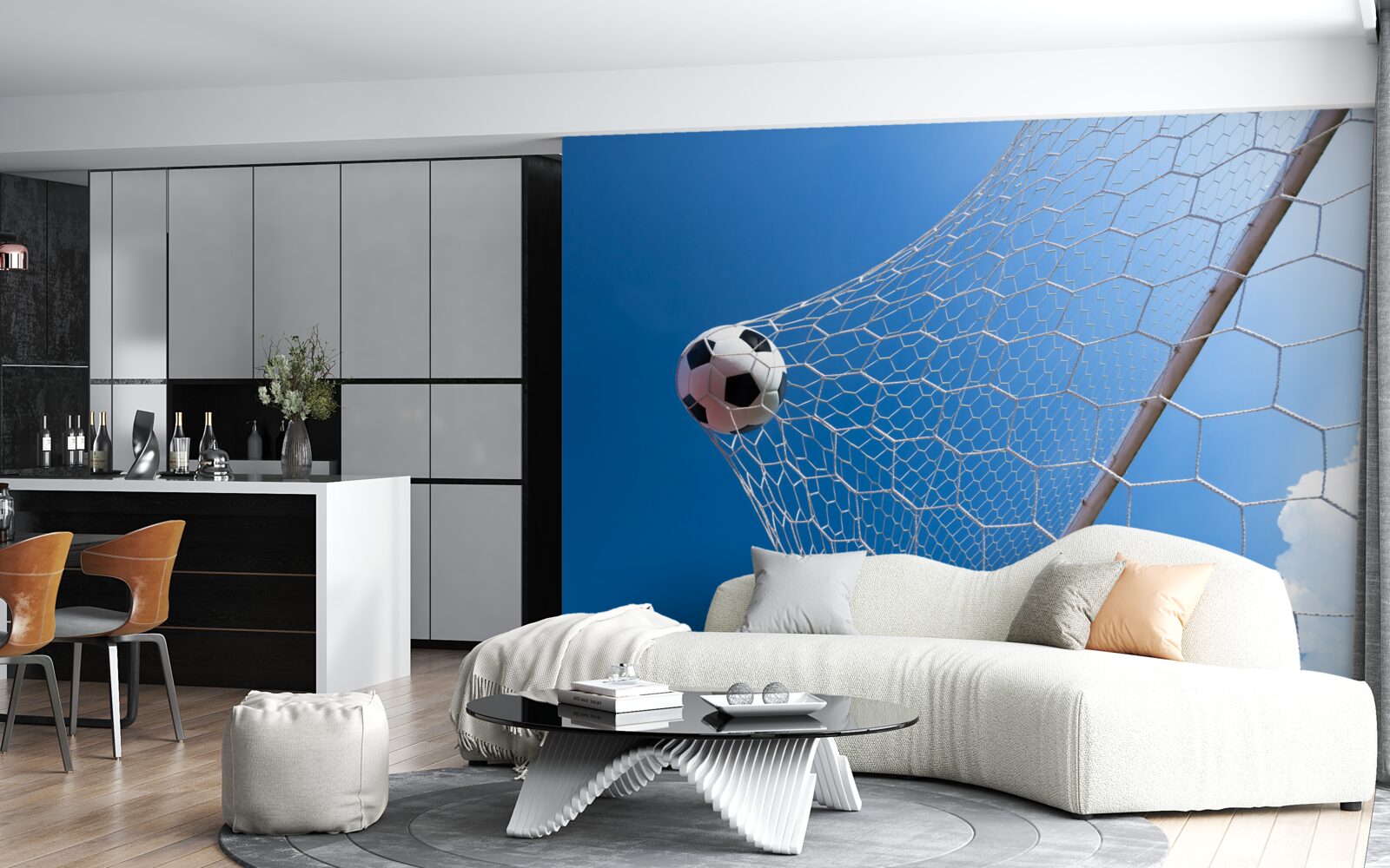 Fototapet mingea a intrat în plasă