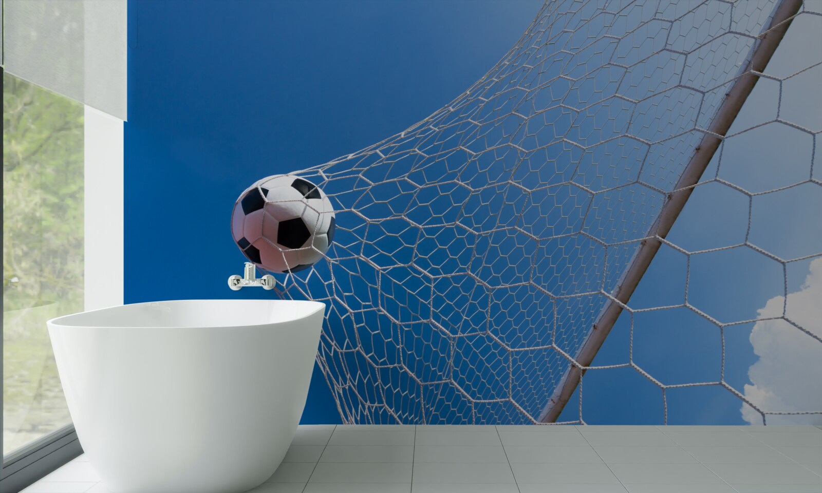 Fototapet mingea a intrat în plasă