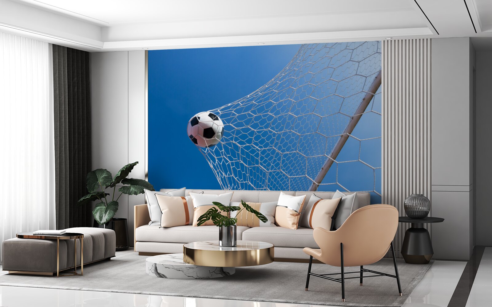 Fototapet mingea a intrat în plasă