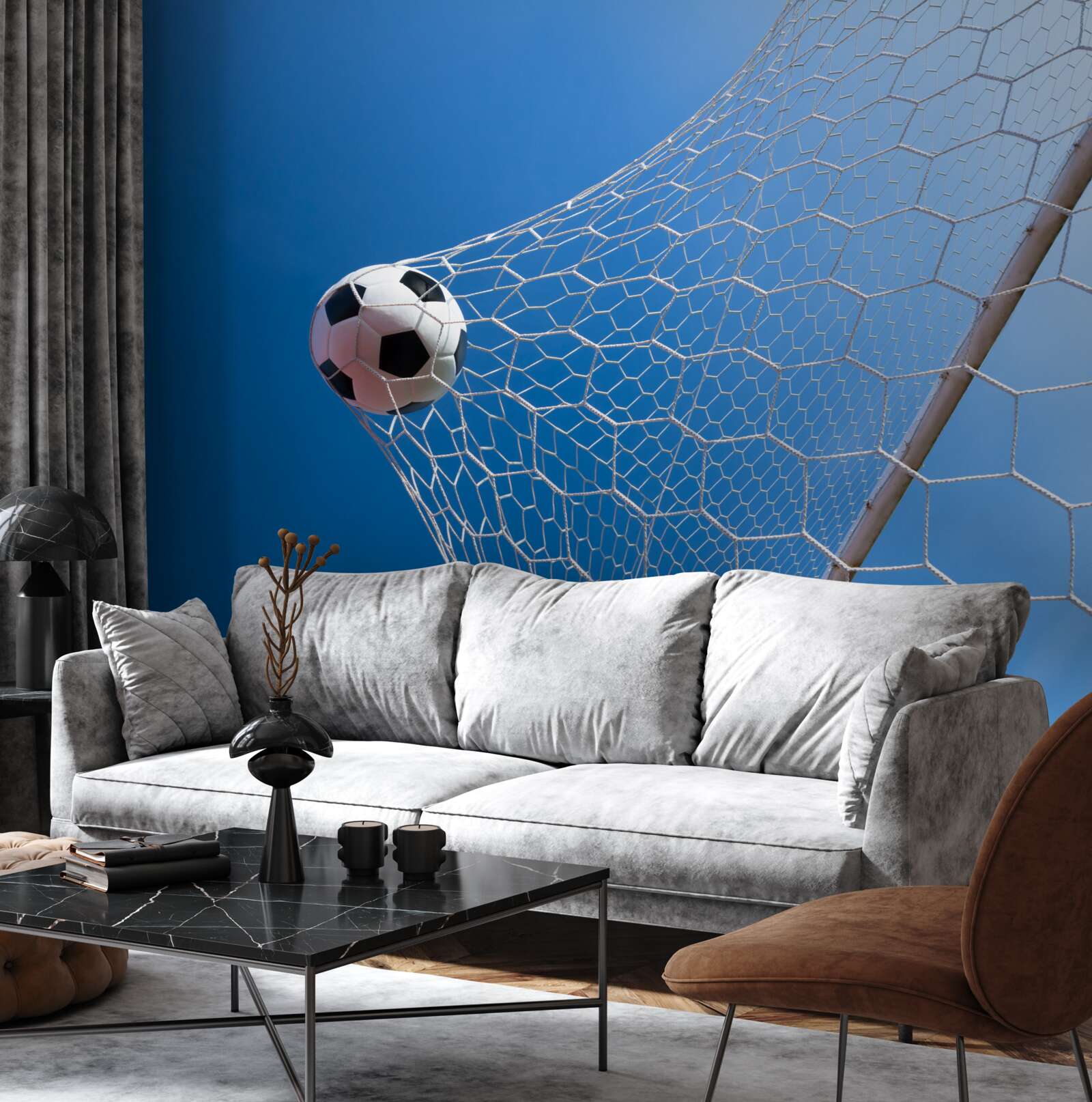 Fototapet mingea a intrat în plasă