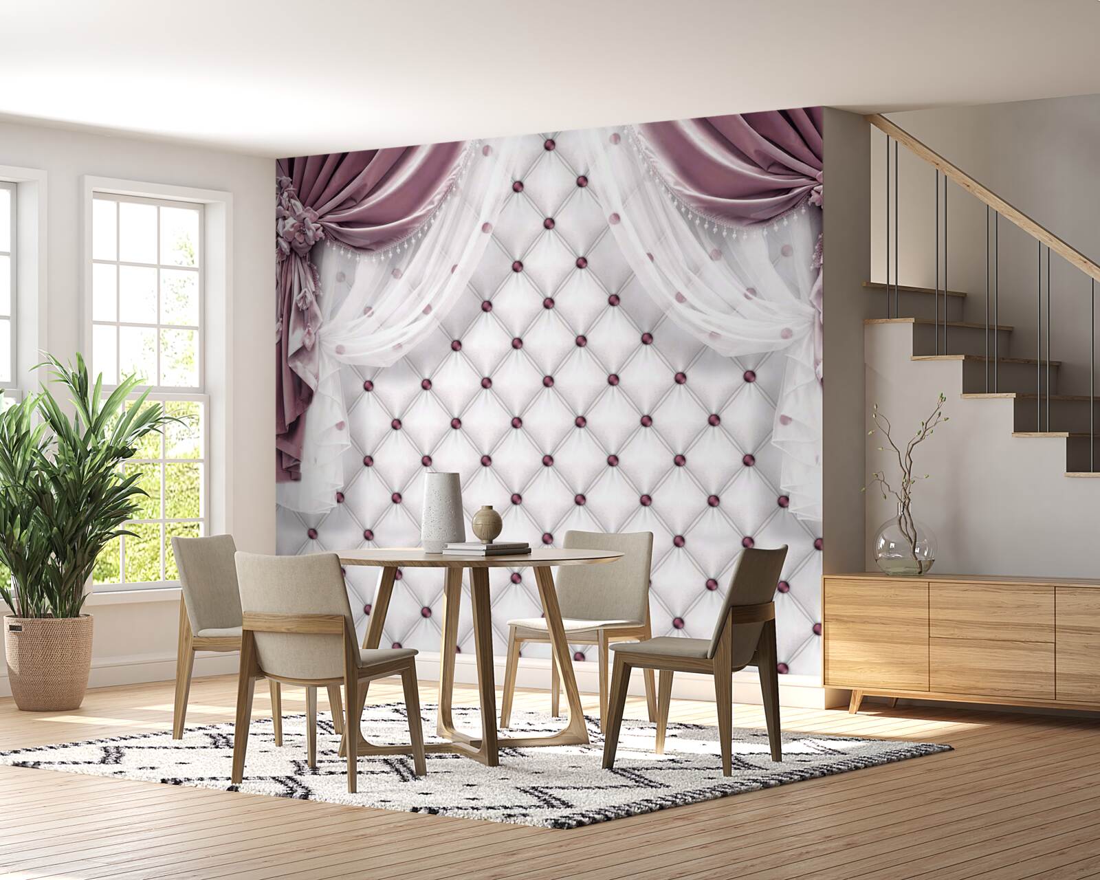 Fototapet perdele lavanda