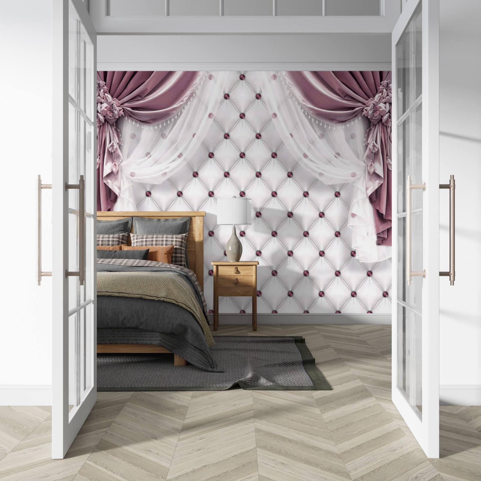 Fototapet perdele lavanda