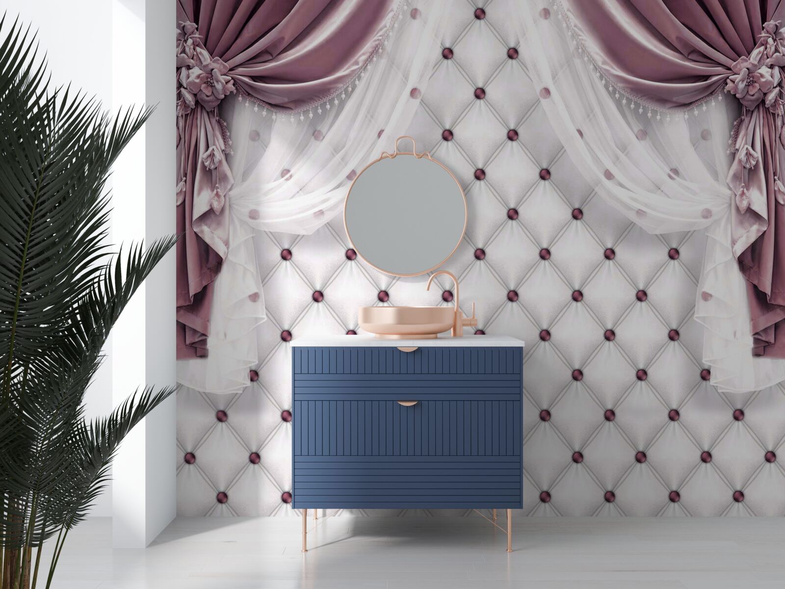 Fototapet perdele lavanda