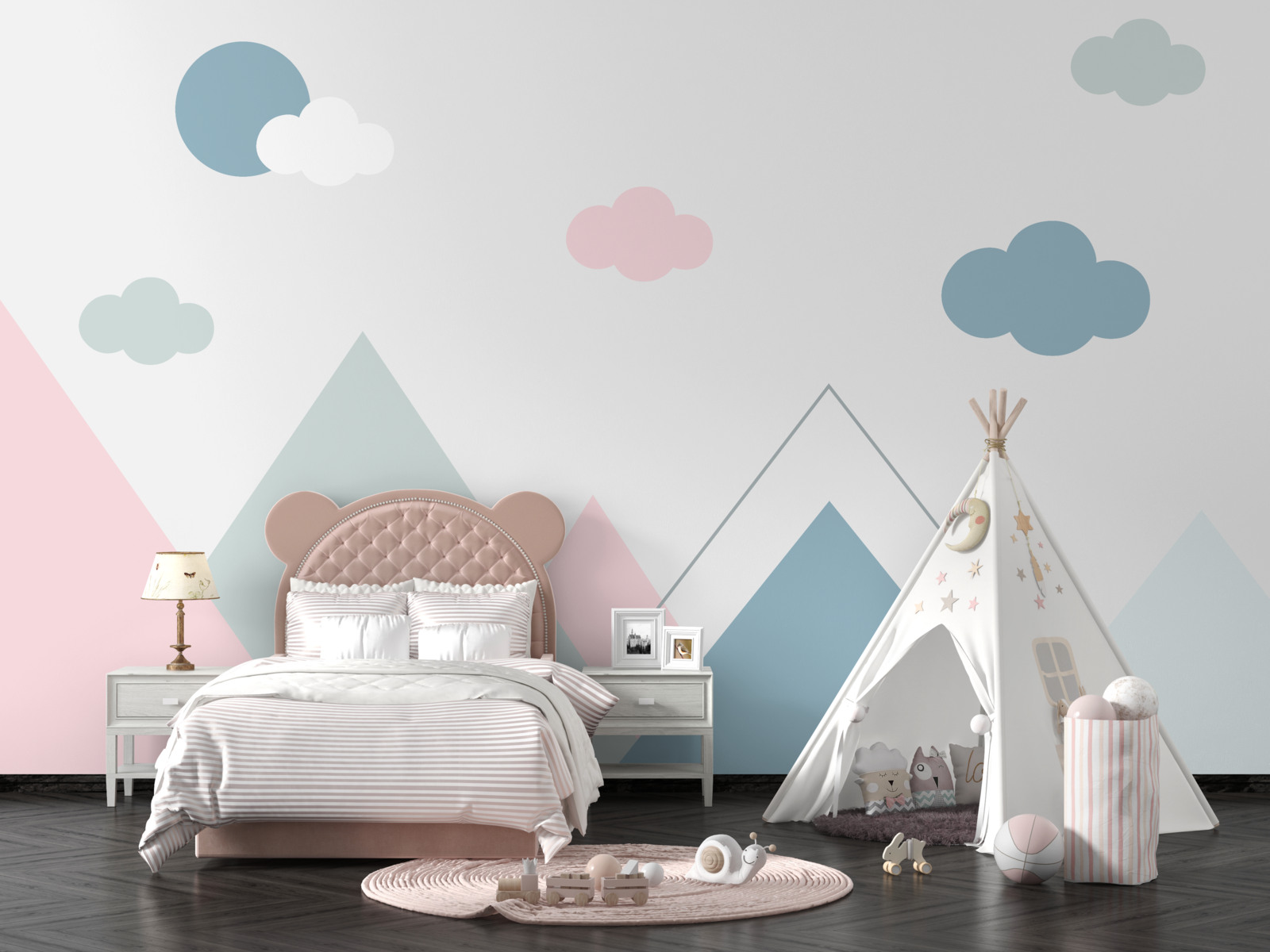 Fototapet nori și vârfuri