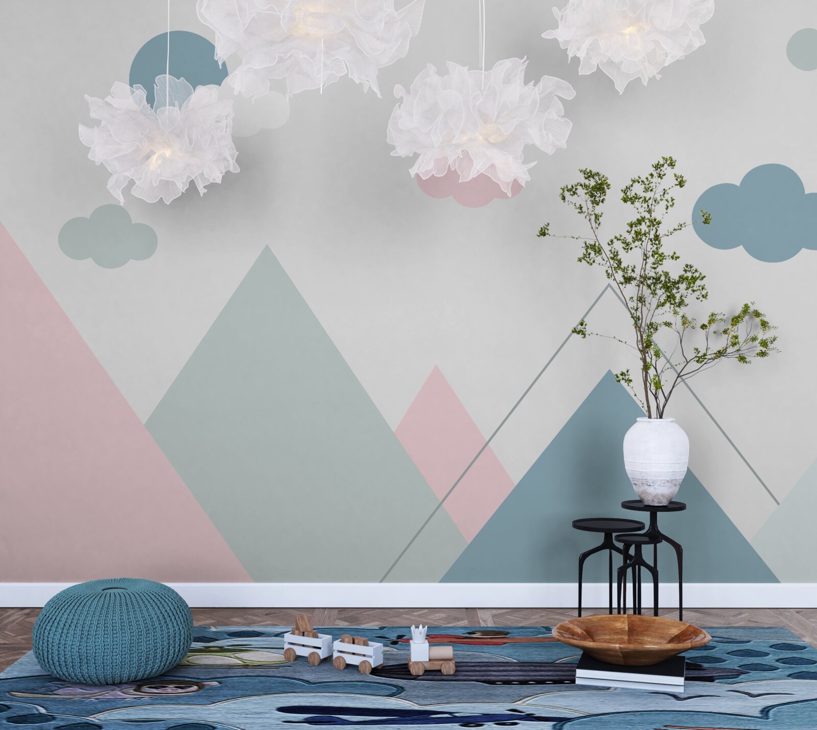 Fototapet nori și vârfuri