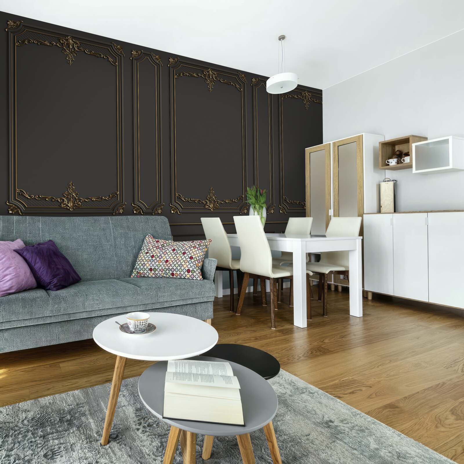 Fototapet perete interior tradițional