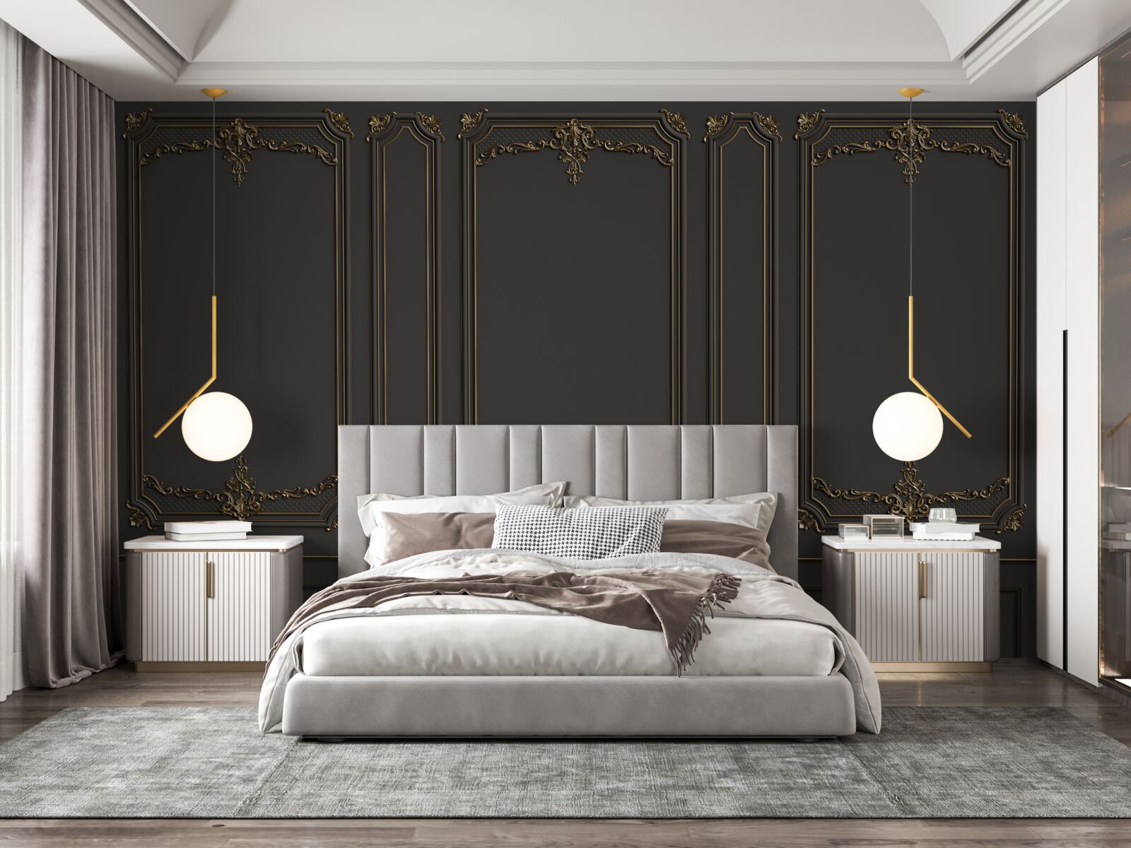 Fototapet perete interior tradițional