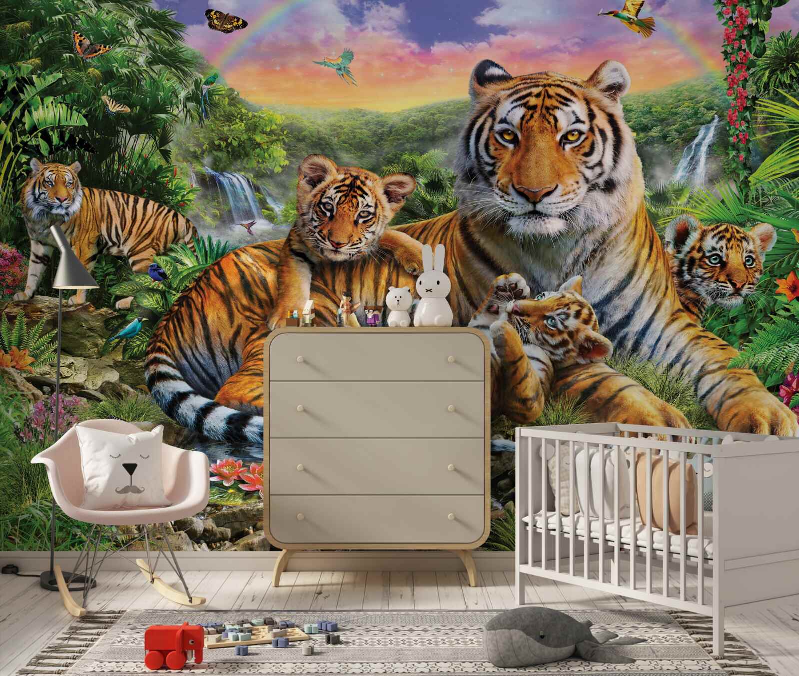 Fototapet familia tigrului