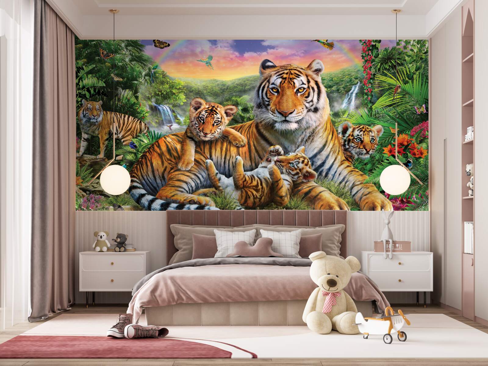 Fototapet familia tigrului