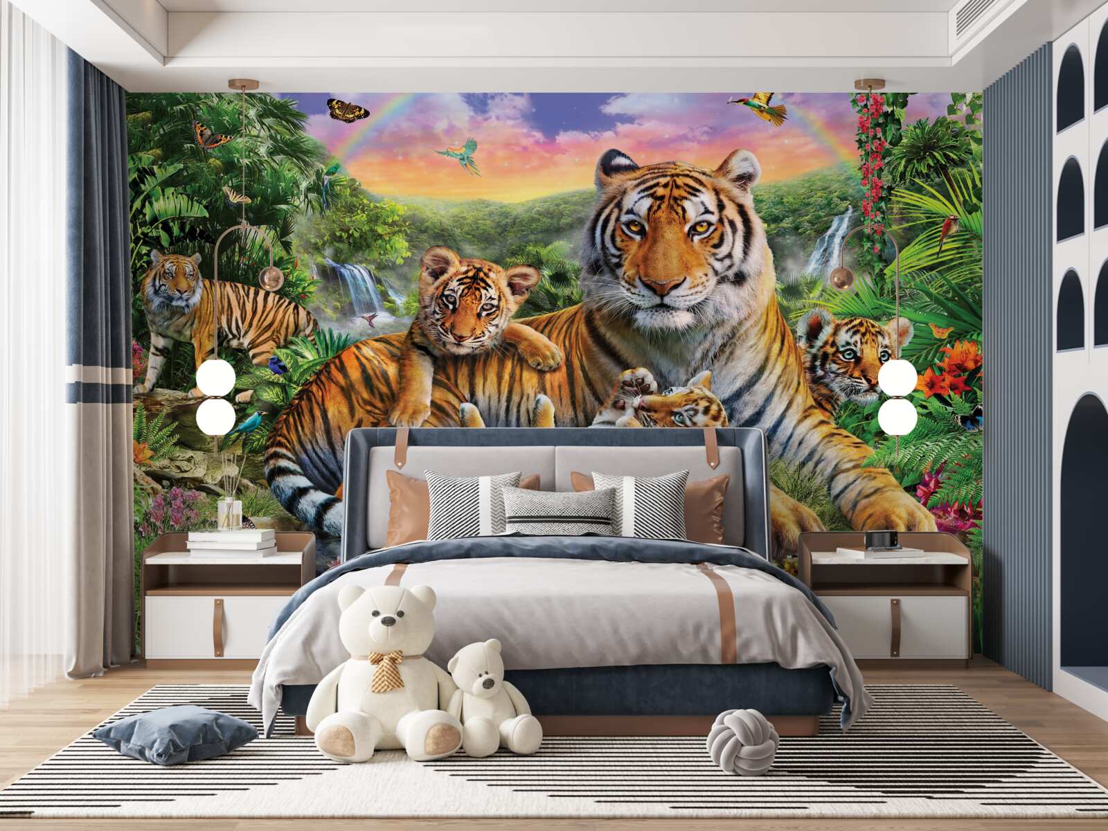 Fototapet familia tigrului