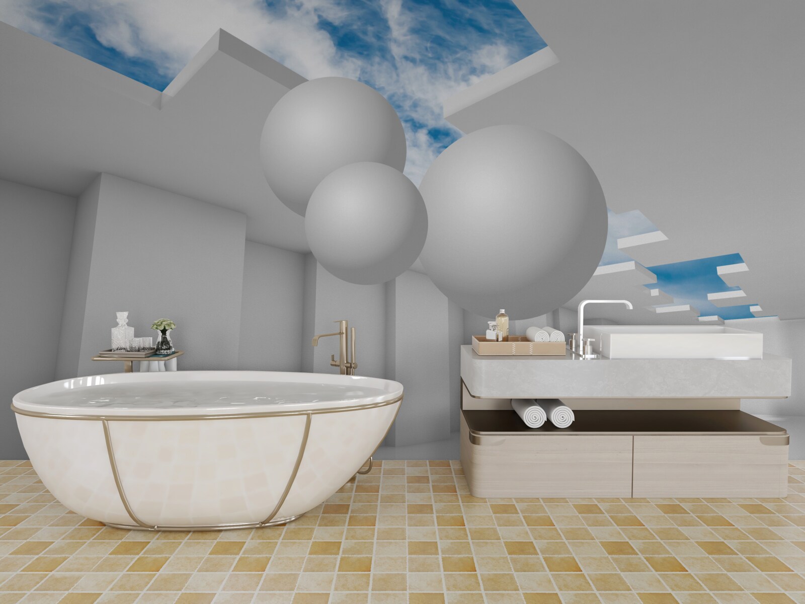 Fototapet depozit luminos