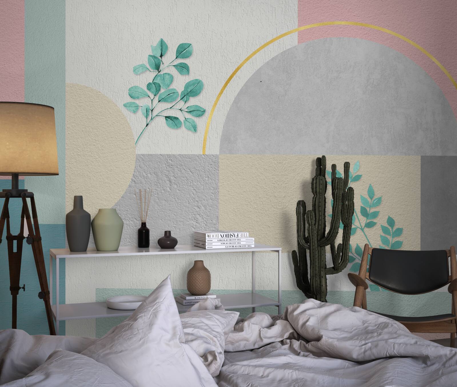 Fototapet fundalul minimalist iese în evidență prin originalitatea sa