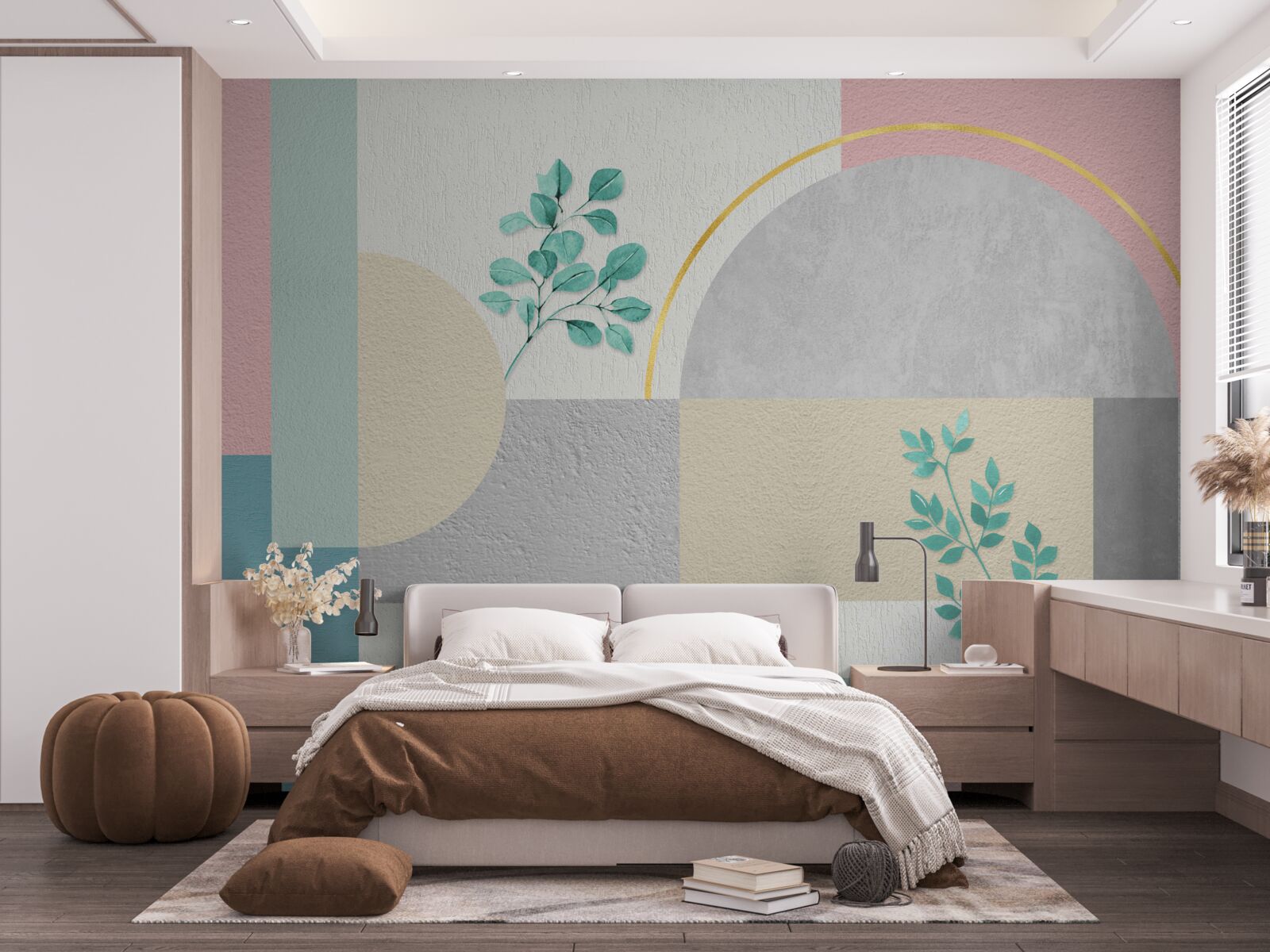 Fototapet fundalul minimalist iese în evidență prin originalitatea sa