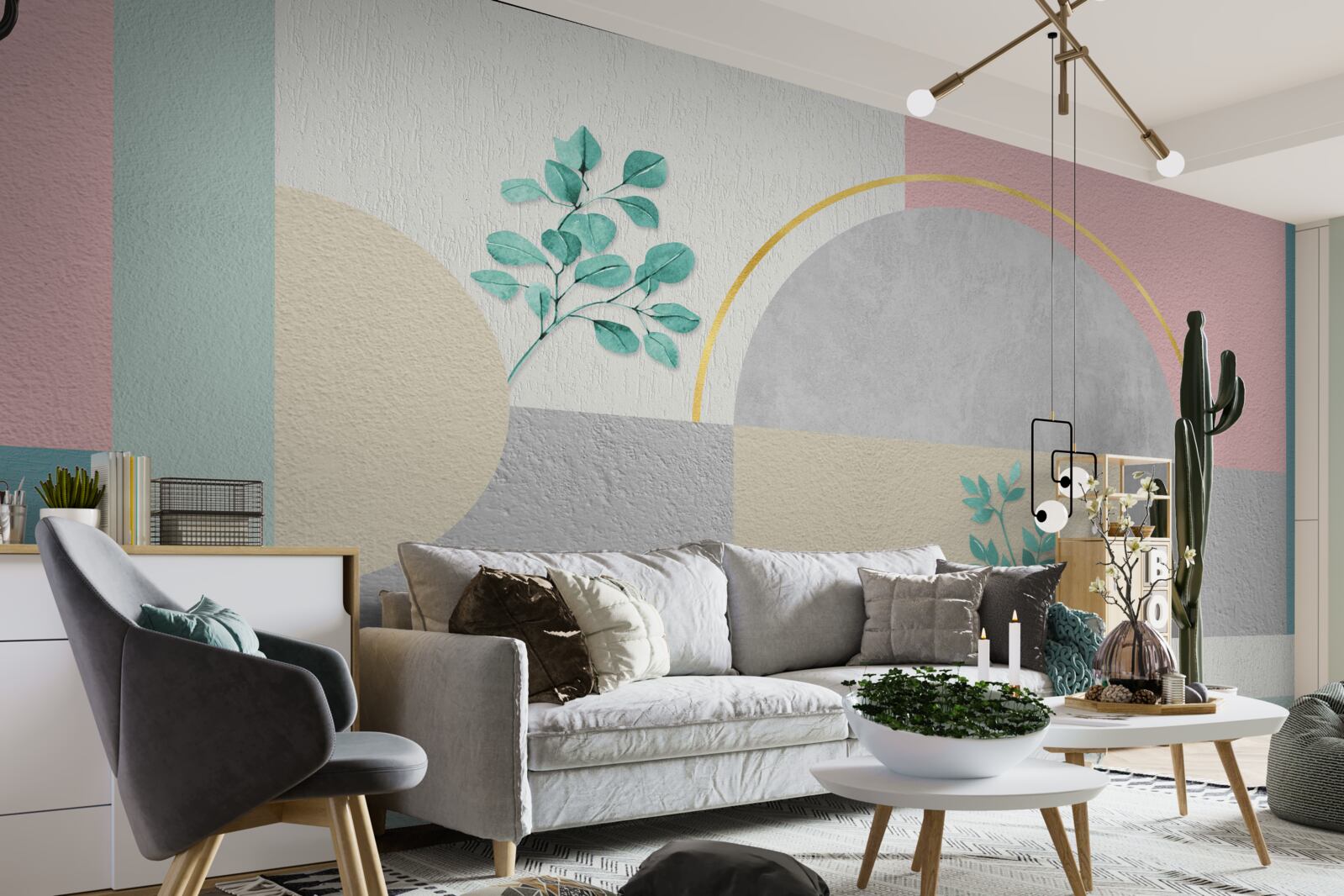 Fototapet fundalul minimalist iese în evidență prin originalitatea sa