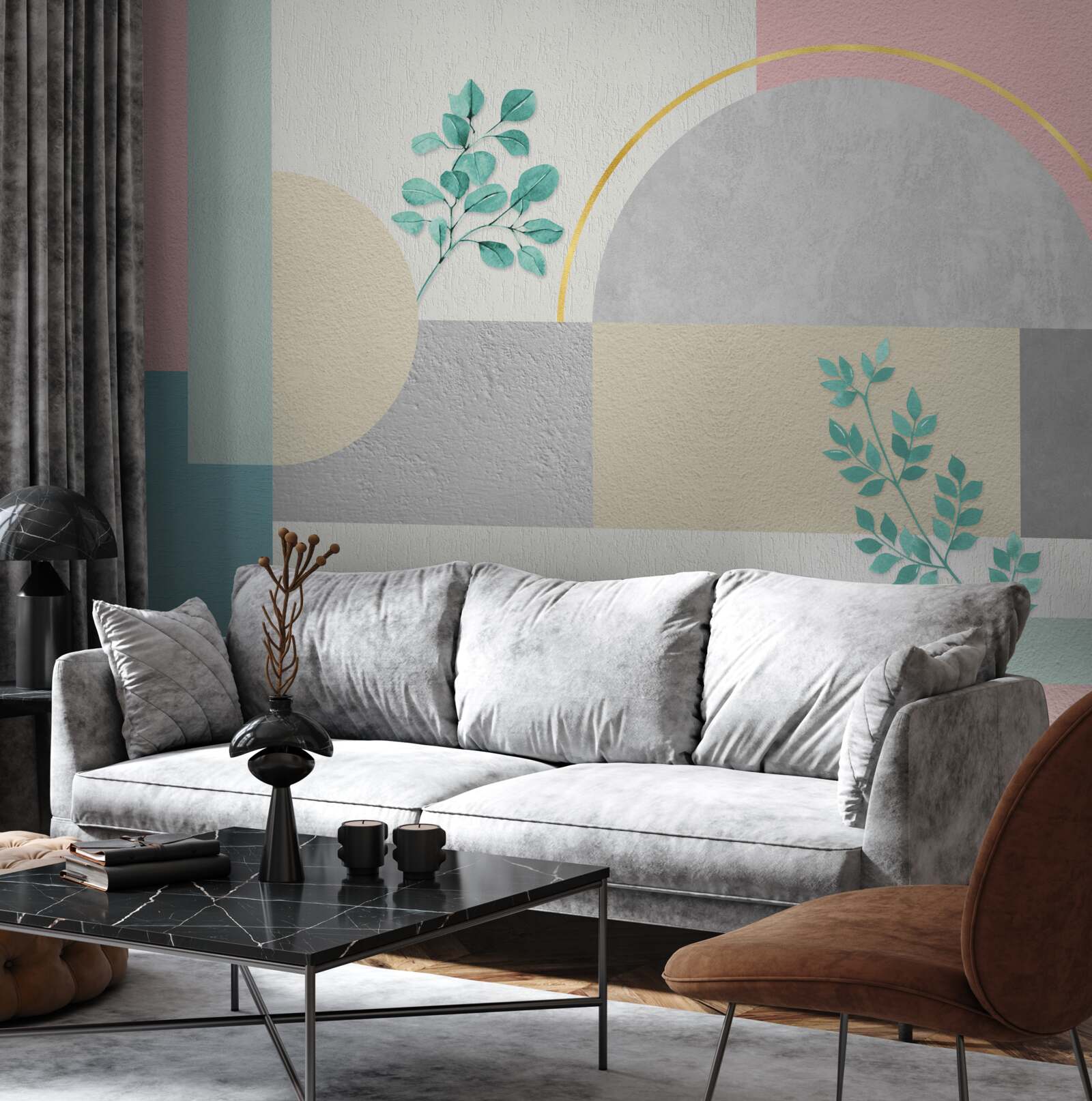 Fototapet fundalul minimalist iese în evidență prin originalitatea sa